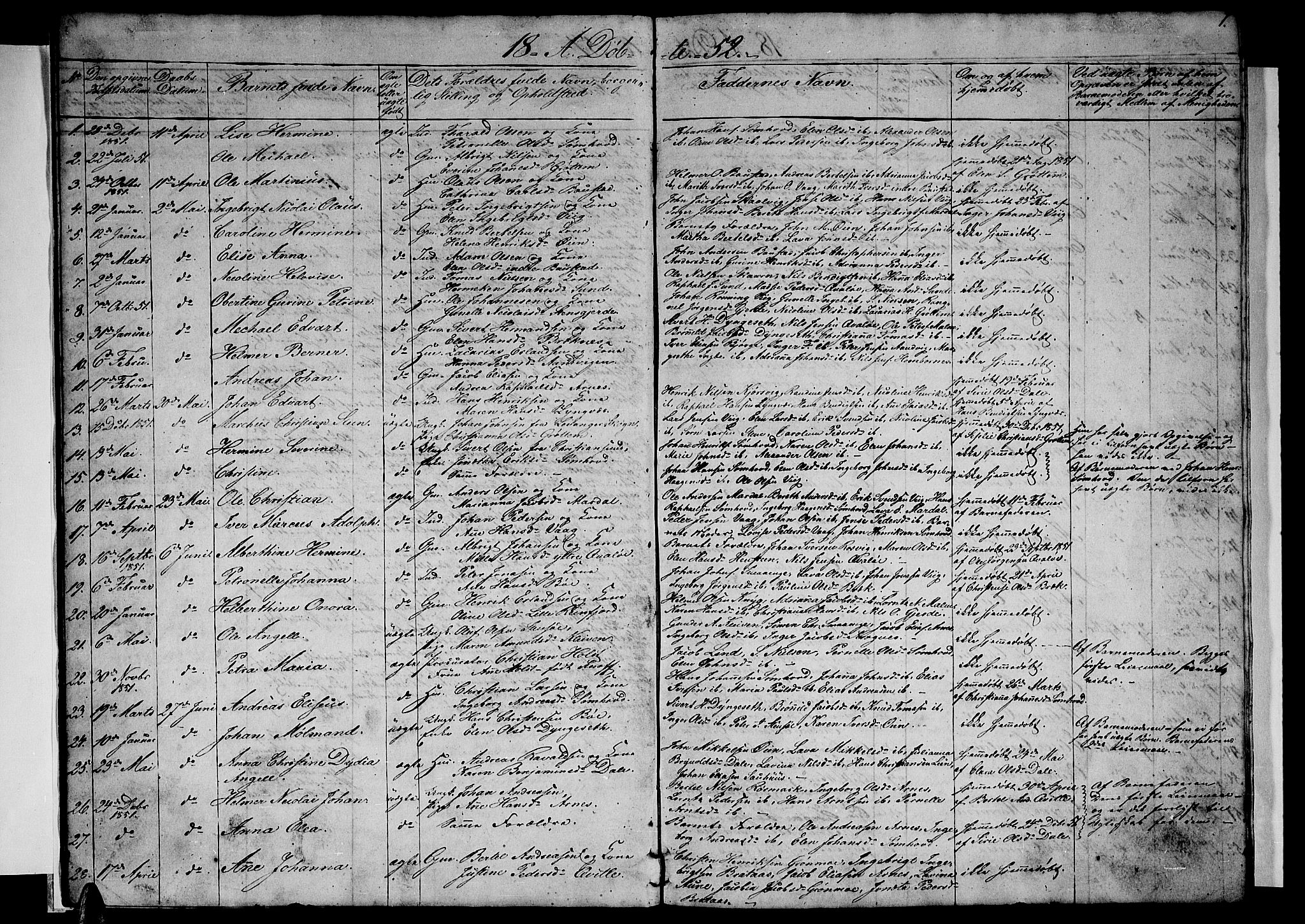 Ministerialprotokoller, klokkerbøker og fødselsregistre - Nordland, SAT/A-1459/812/L0187: Parish register (copy) no. 812C05, 1850-1883, p. 7