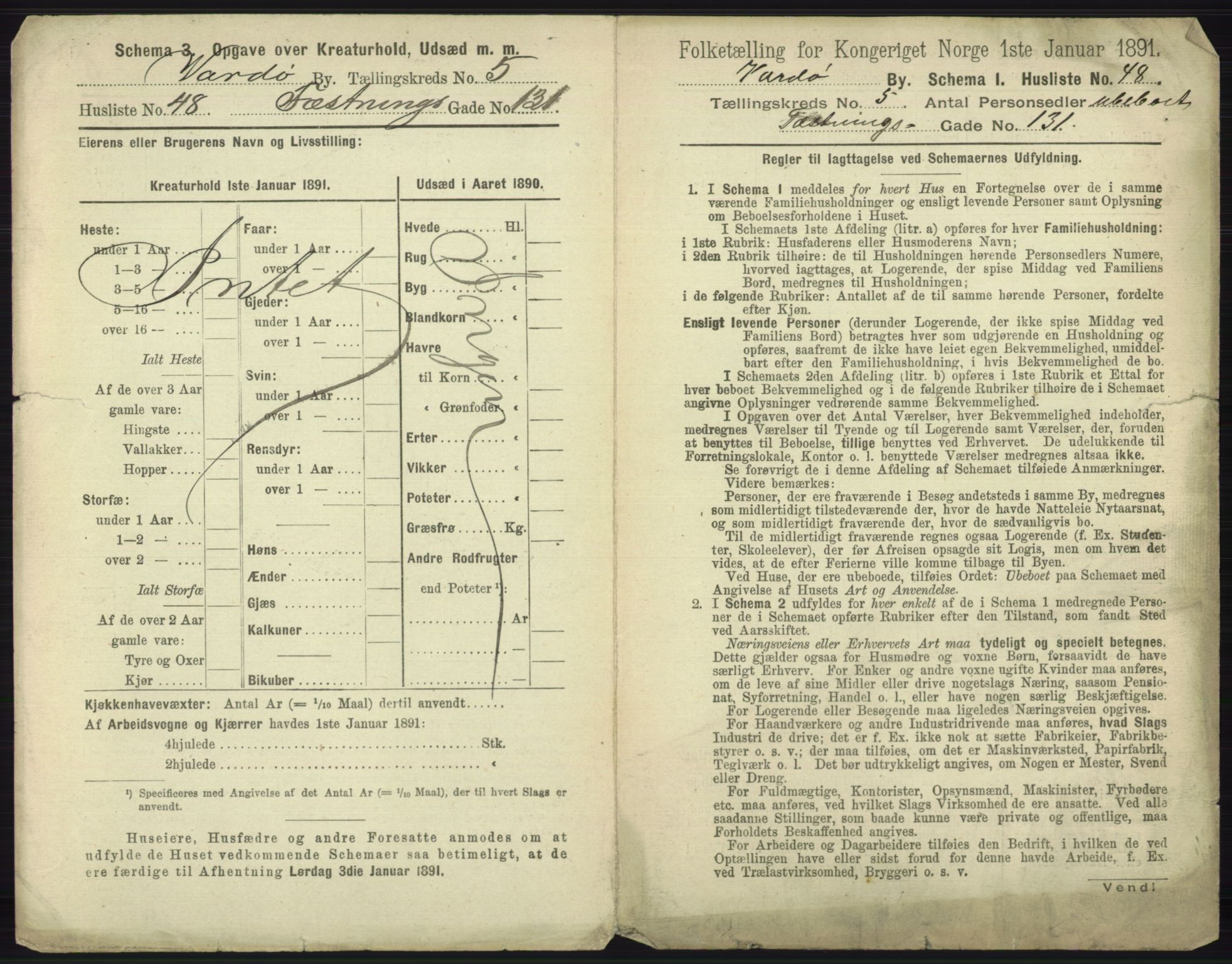 RA, 1891 census for 2002 Vardø, 1891, p. 2322