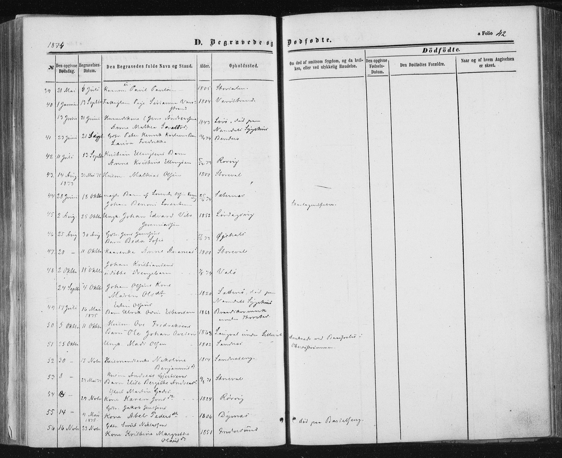 Ministerialprotokoller, klokkerbøker og fødselsregistre - Nord-Trøndelag, AV/SAT-A-1458/784/L0670: Parish register (official) no. 784A05, 1860-1876, p. 42