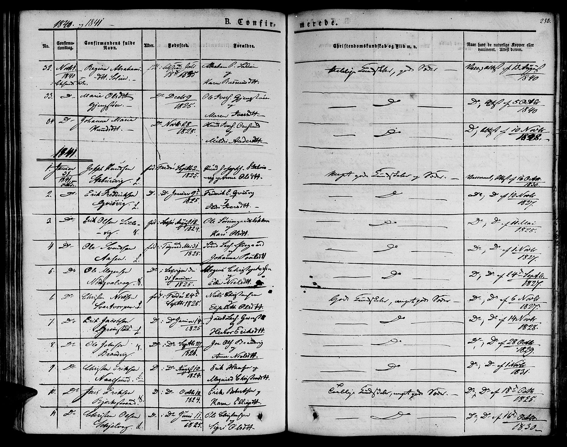 Ministerialprotokoller, klokkerbøker og fødselsregistre - Møre og Romsdal, SAT/A-1454/572/L0843: Parish register (official) no. 572A06, 1832-1842, p. 232