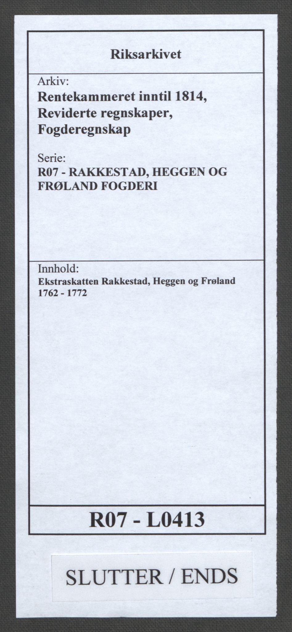 Rentekammeret inntil 1814, Reviderte regnskaper, Fogderegnskap, AV/RA-EA-4092/R07/L0413: Ekstraskatten Rakkestad, Heggen og Frøland, 1762-1772, p. 619