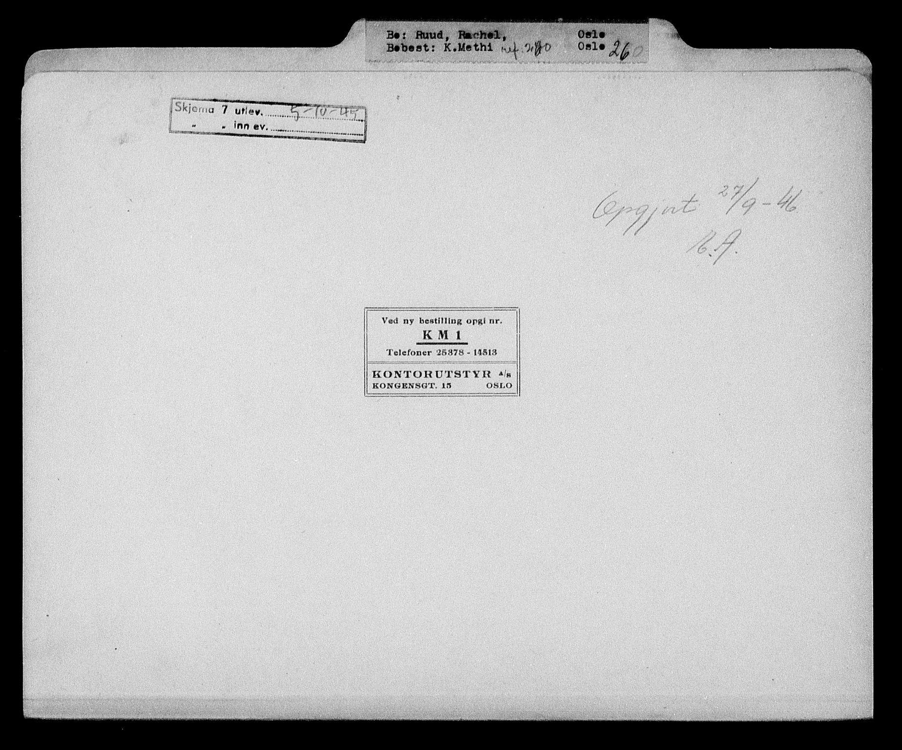 Justisdepartementet, Tilbakeføringskontoret for inndratte formuer, RA/S-1564/H/Hc/Hcc/L0975: --, 1945-1947, p. 409