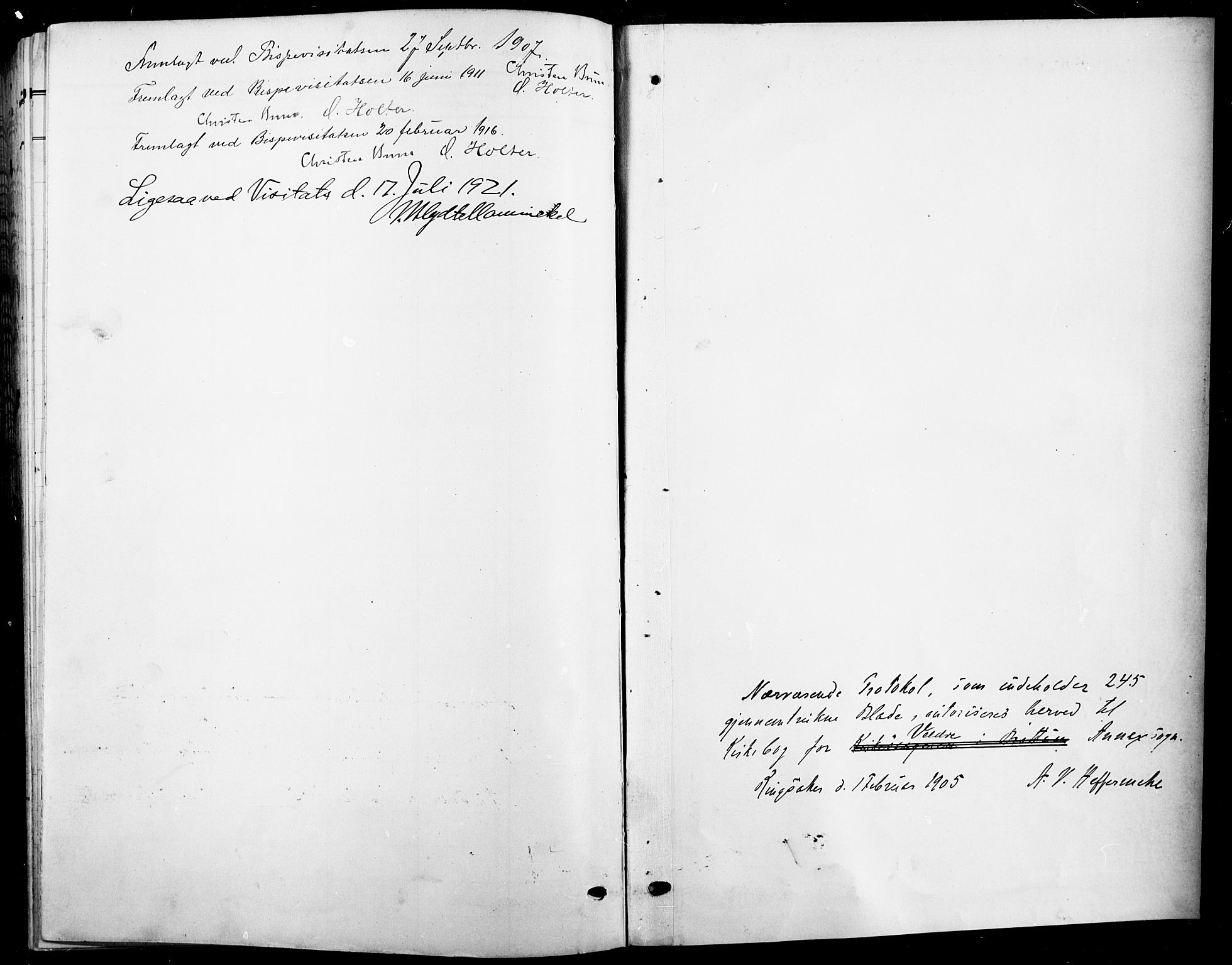 Ringsaker prestekontor, AV/SAH-PREST-014/L/La/L0017: Parish register (copy) no. 17, 1905-1920