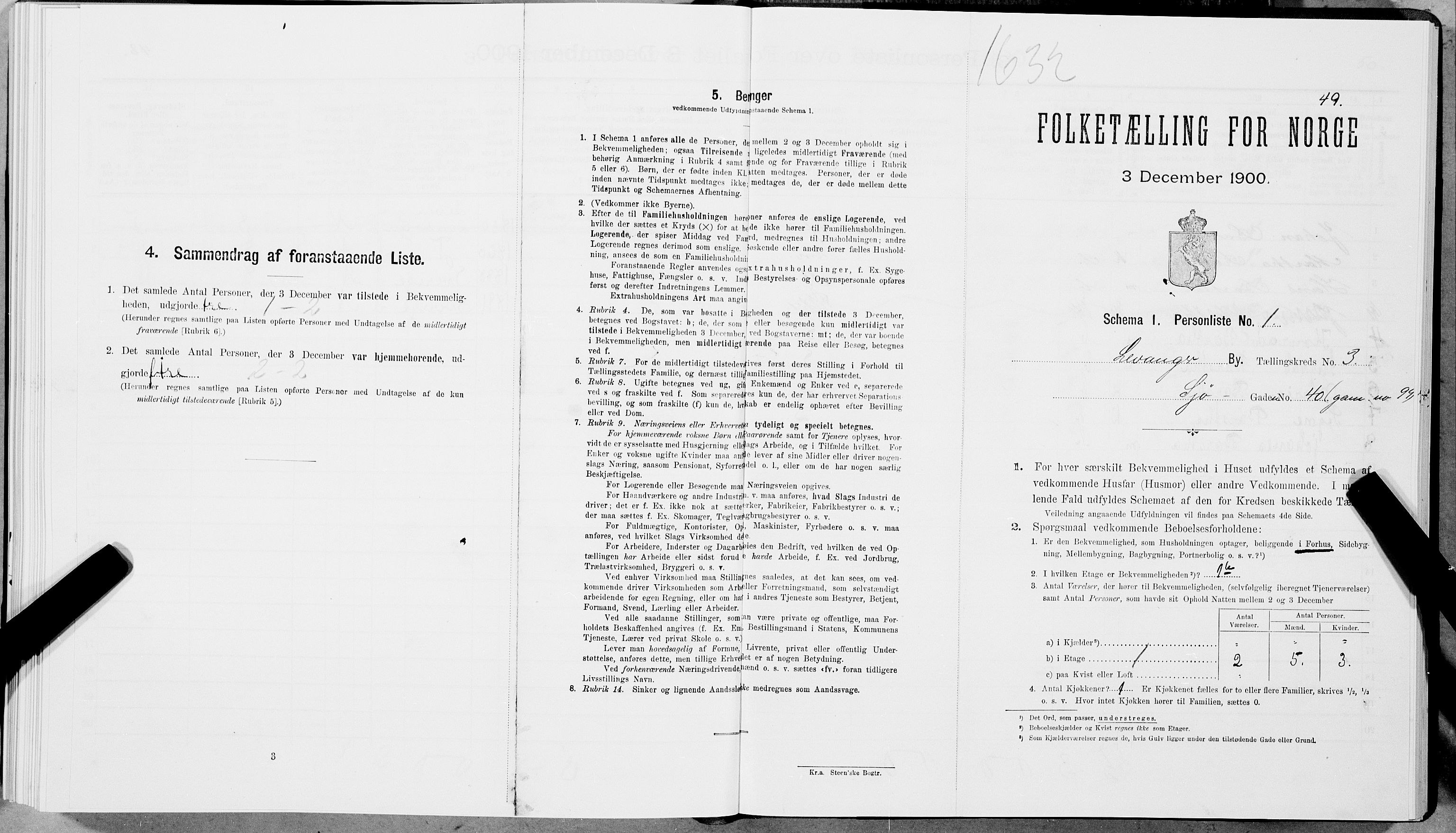 SAT, 1900 census for Levanger, 1900, p. 394