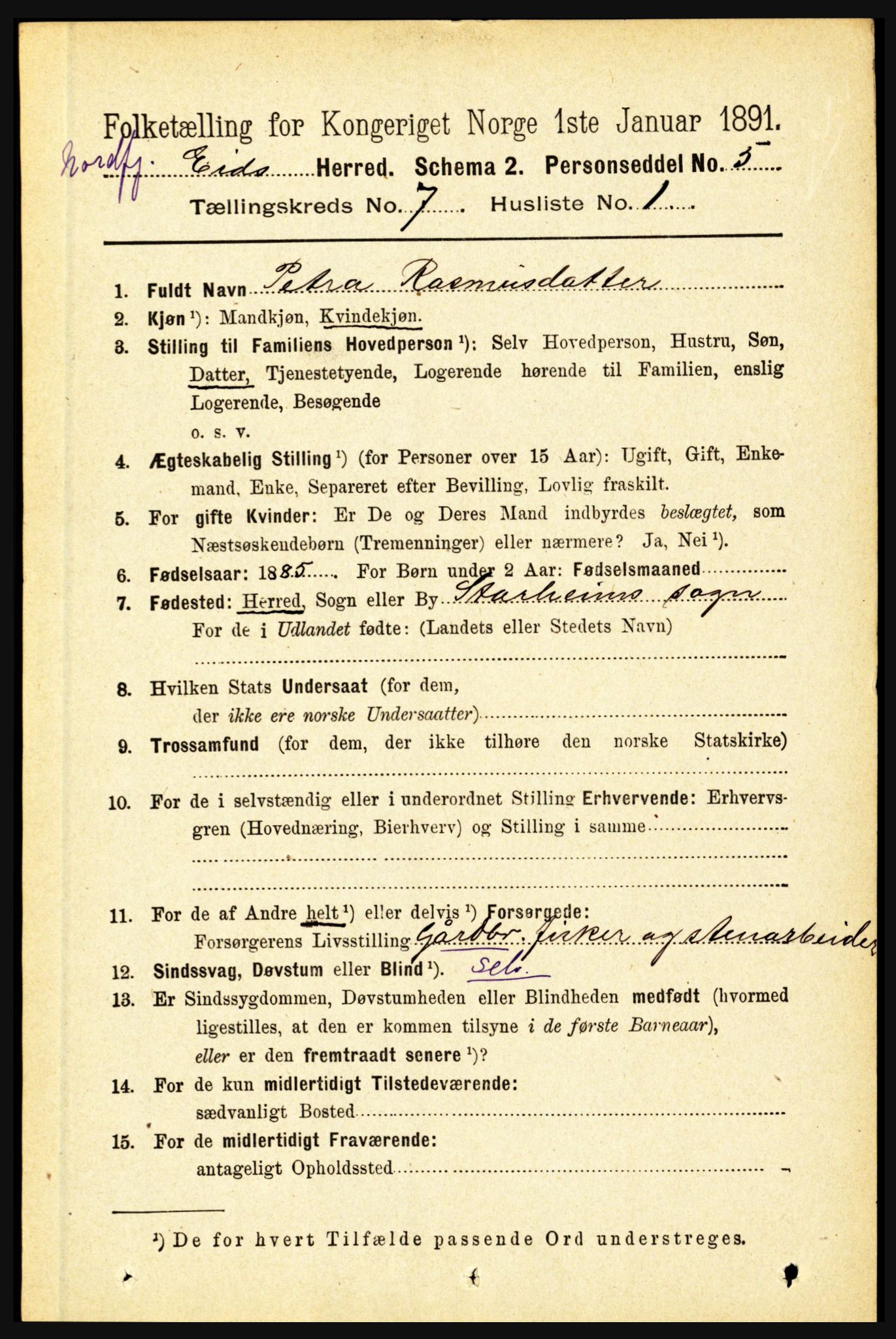 RA, 1891 census for 1443 Eid, 1891, p. 1788