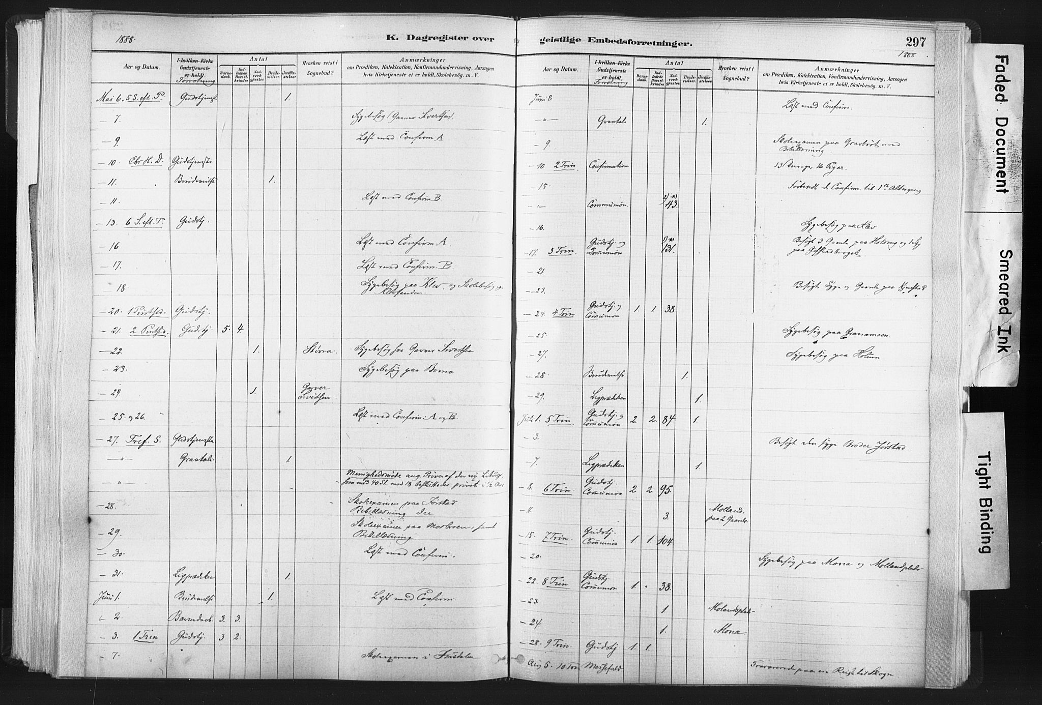 Ministerialprotokoller, klokkerbøker og fødselsregistre - Nord-Trøndelag, SAT/A-1458/749/L0474: Parish register (official) no. 749A08, 1887-1903, p. 297