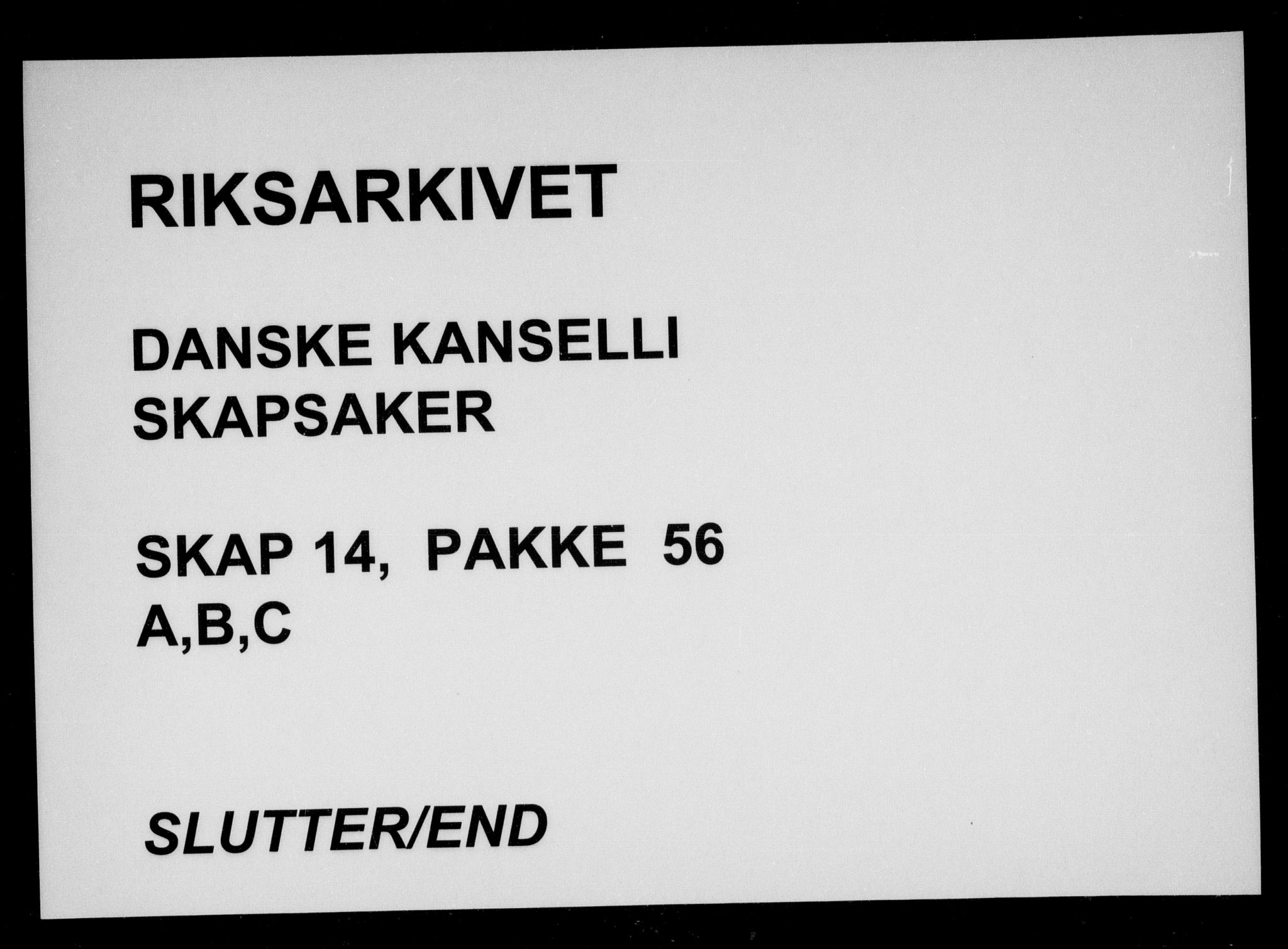 Danske Kanselli, Skapsaker, RA/EA-4061/F/L0057: Skap 14, pakke 56-103, 1601-1720, p. 74