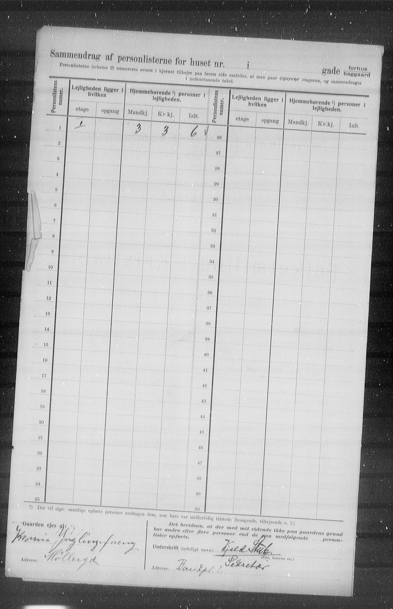 OBA, Municipal Census 1907 for Kristiania, 1907, p. 34916