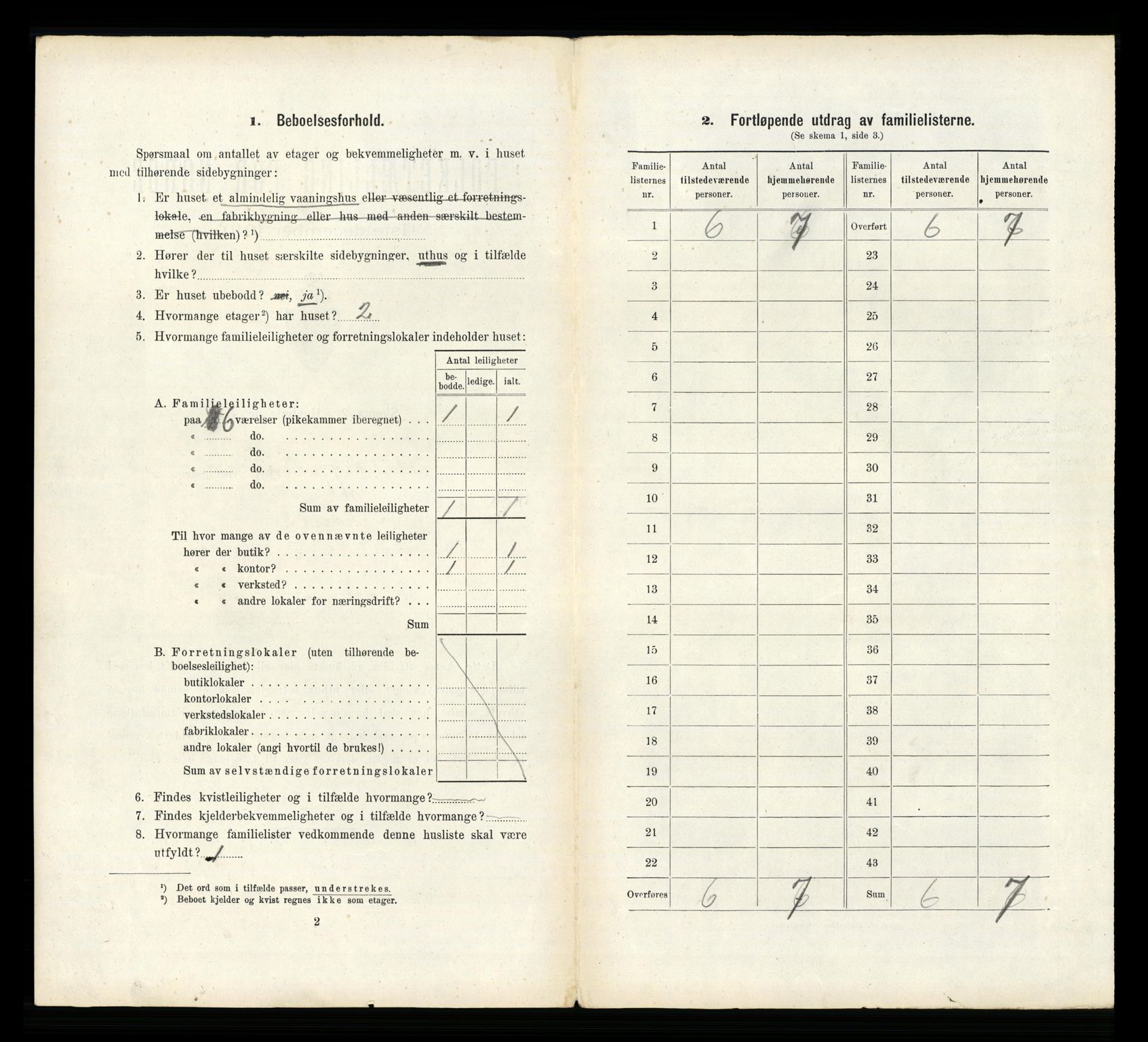 RA, 1910 census for Flekkefjord, 1910, p. 309