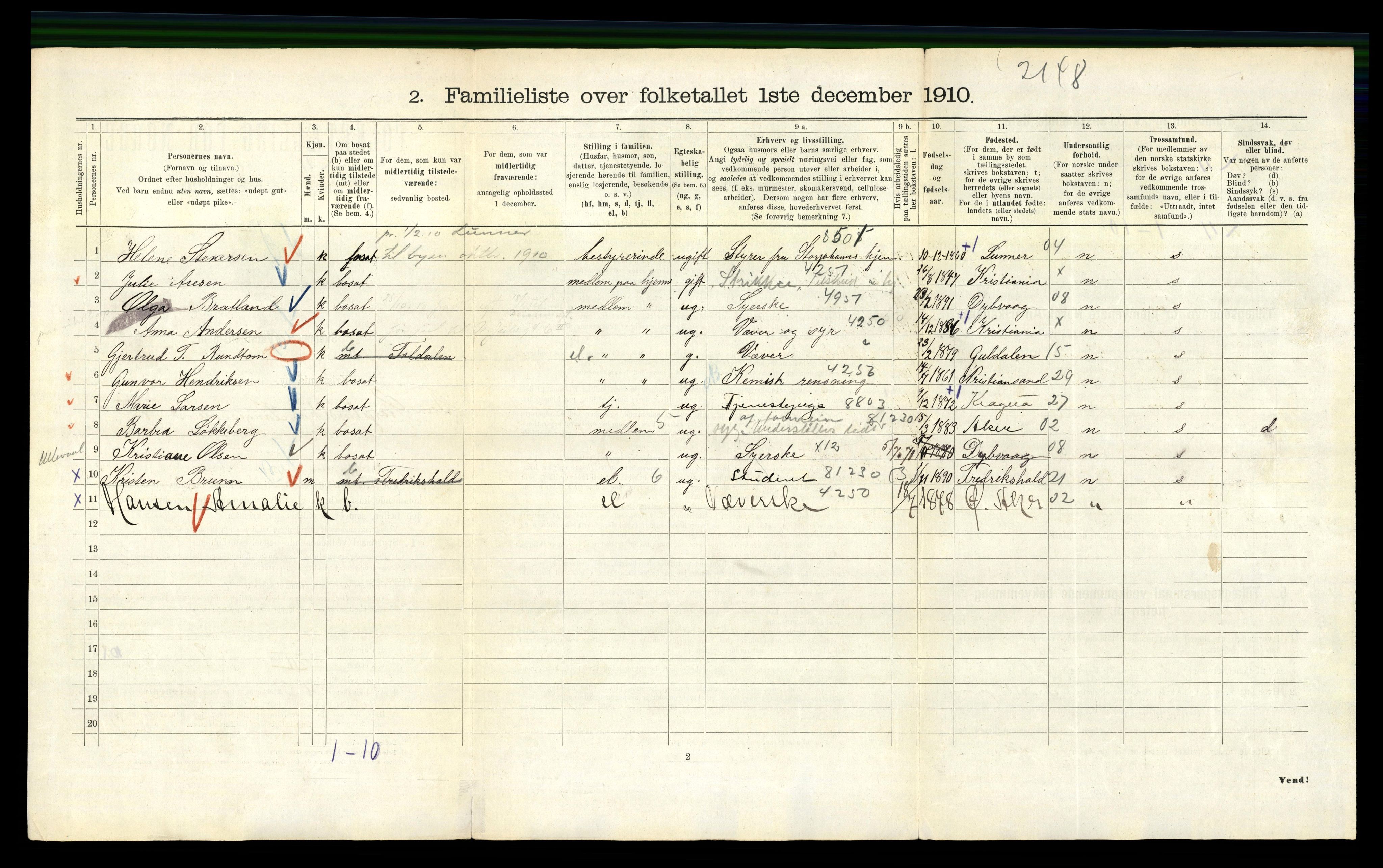 RA, 1910 census for Kristiania, 1910, p. 55346