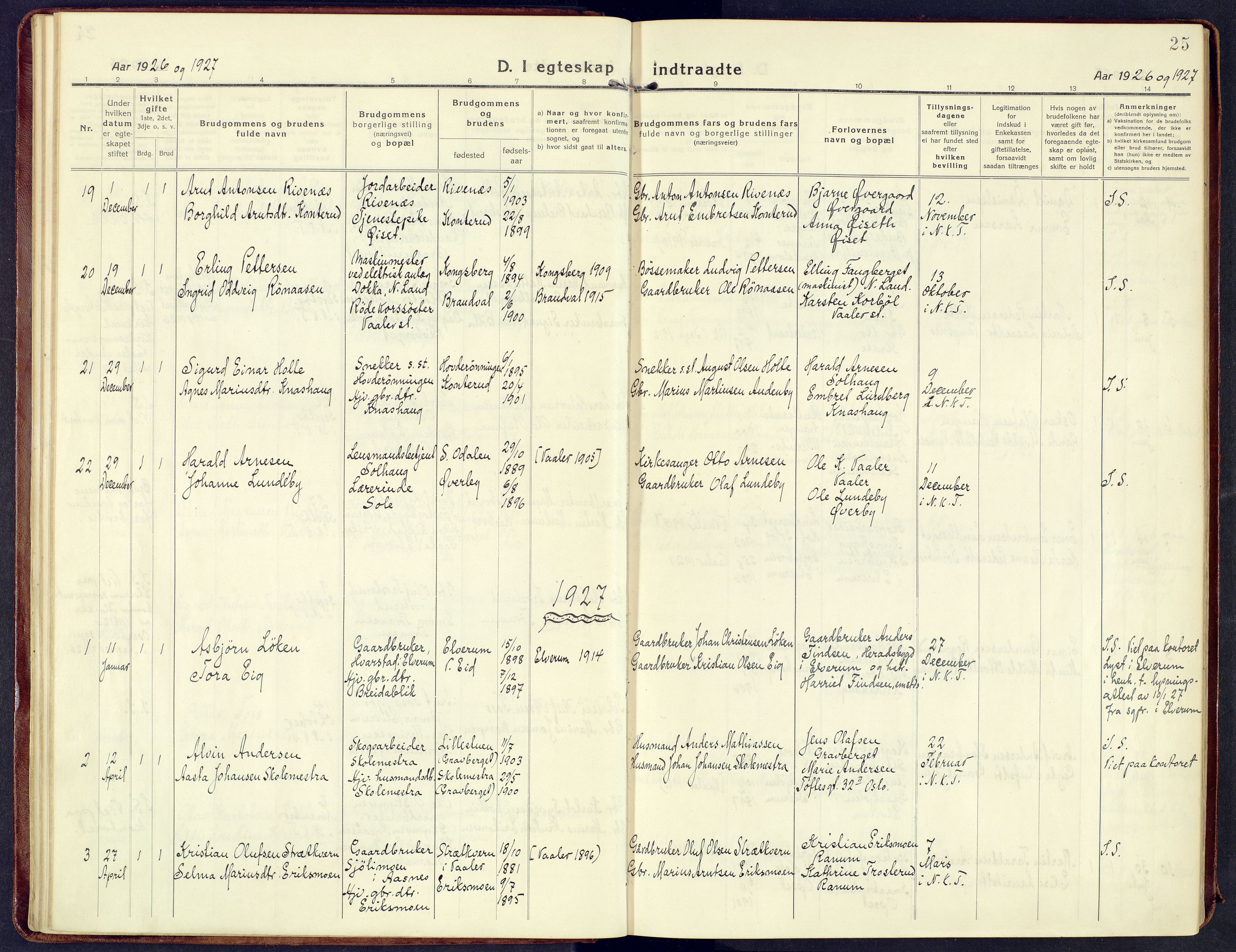 Våler prestekontor, Hedmark, SAH/PREST-040/H/Ha/Haa/L0011: Parish register (official) no. 11, 1919-1933, p. 25