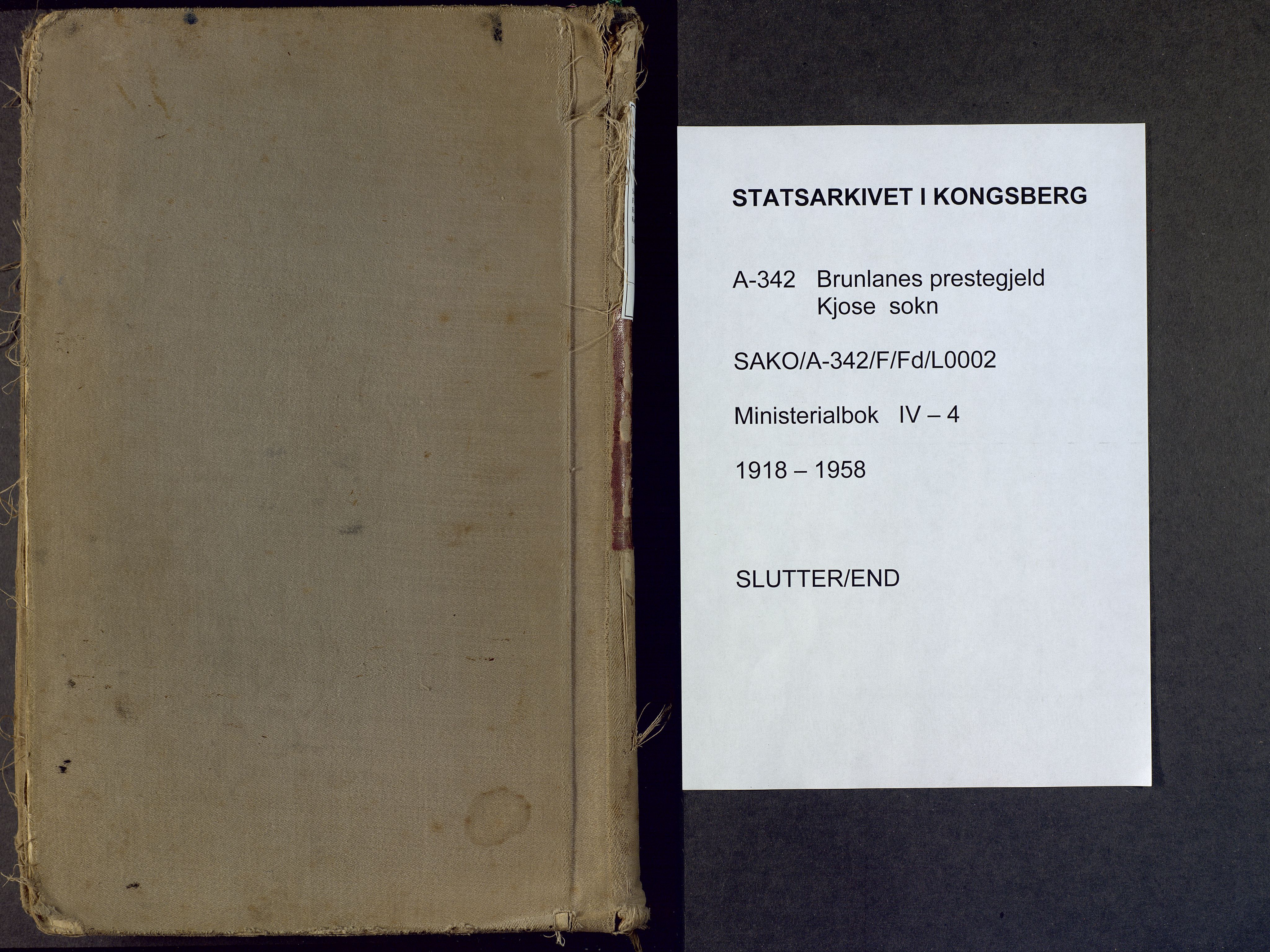 Brunlanes kirkebøker, SAKO/A-342/F/Fd/L0002: Parish register (official) no. IV 2, 1918-1958