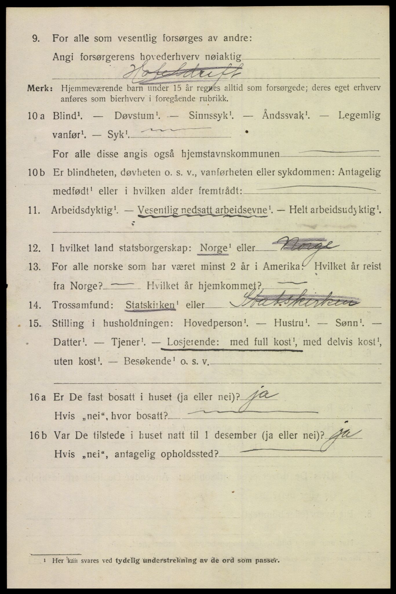 SAK, 1920 census for Flekkefjord, 1920, p. 5121