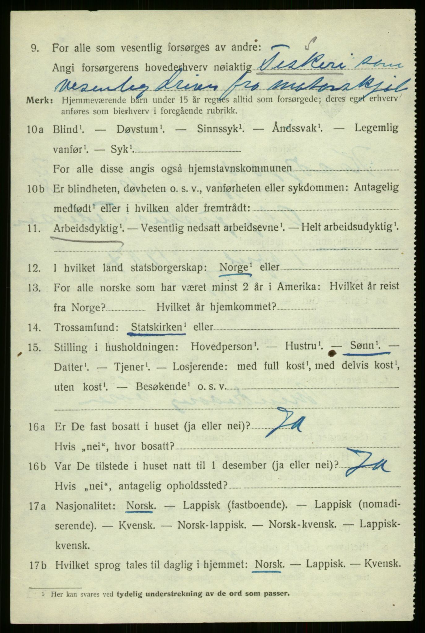 SATØ, 1920 census for Kvæfjord, 1920, p. 2132