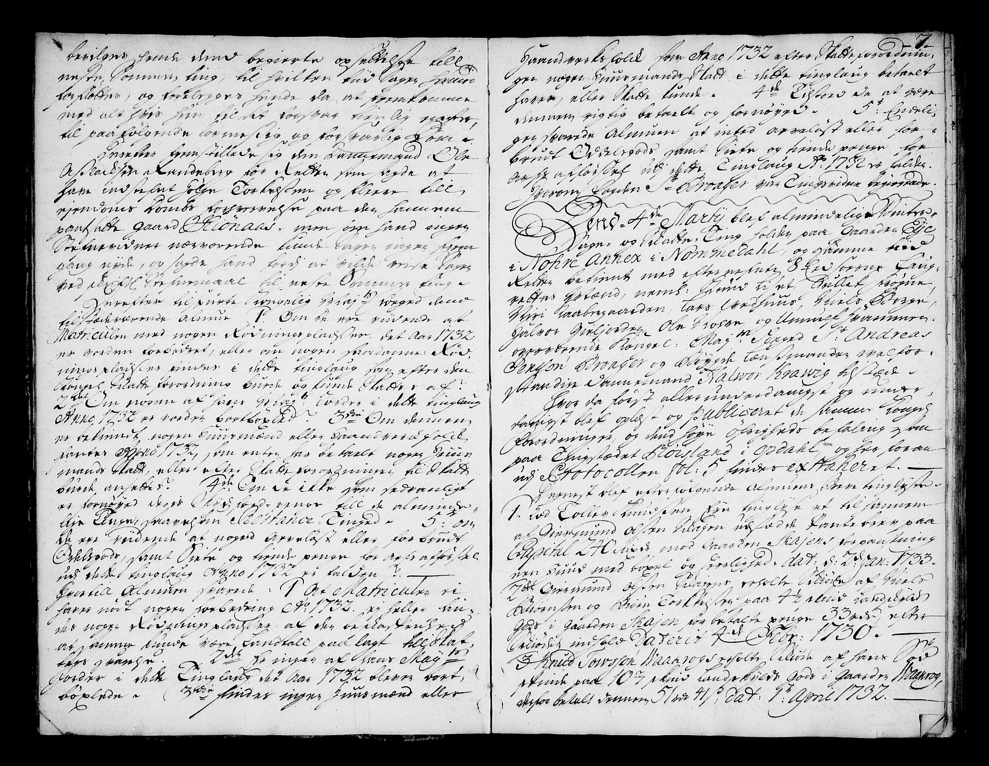 Numedal og Sandsvær sorenskriveri, AV/SAKO-A-128/F/Fa/Faa/L0063: Tingbøker, 1733, p. 6b-7a