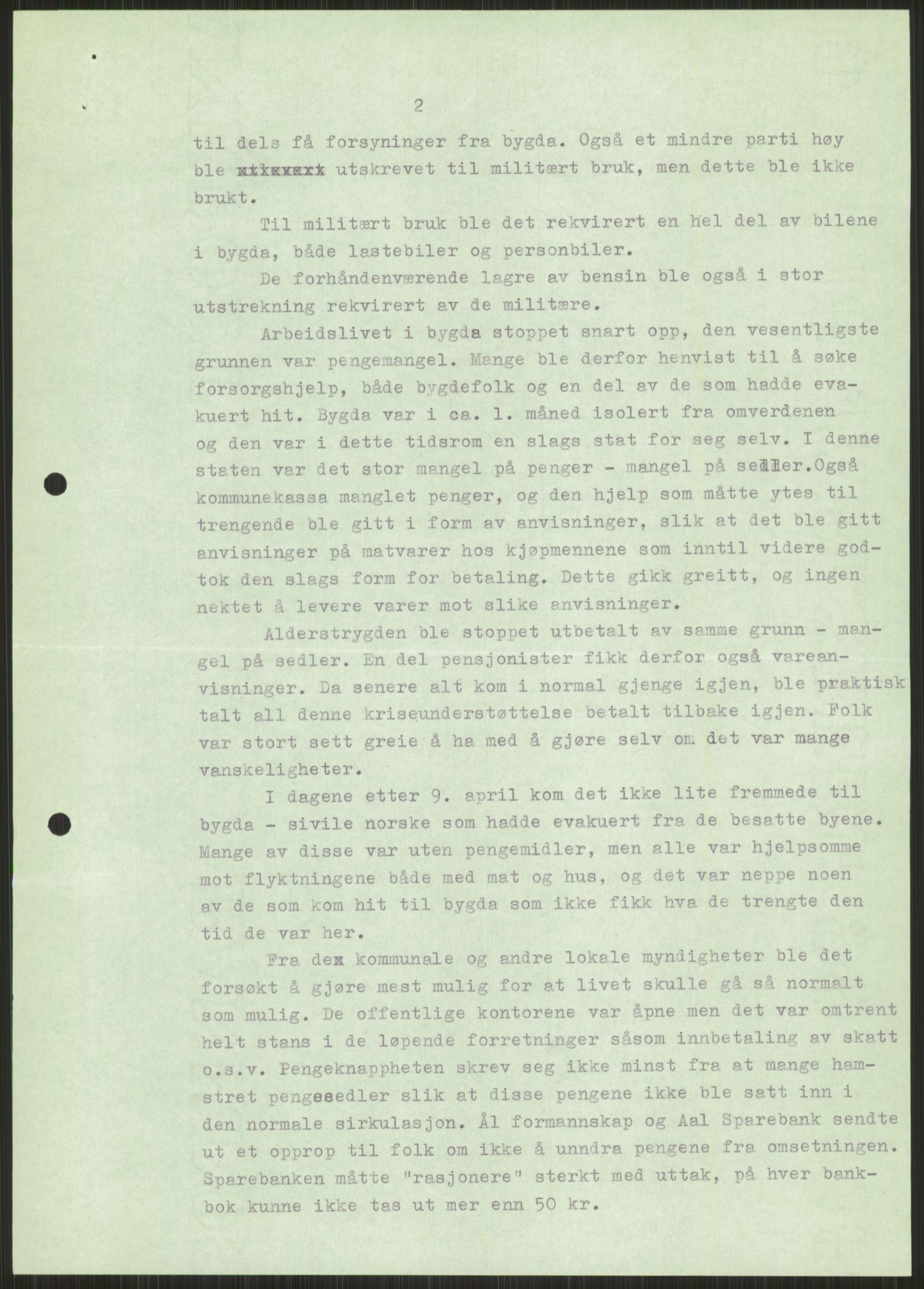 Forsvaret, Forsvarets krigshistoriske avdeling, AV/RA-RAFA-2017/Y/Ya/L0014: II-C-11-31 - Fylkesmenn.  Rapporter om krigsbegivenhetene 1940., 1940, p. 503