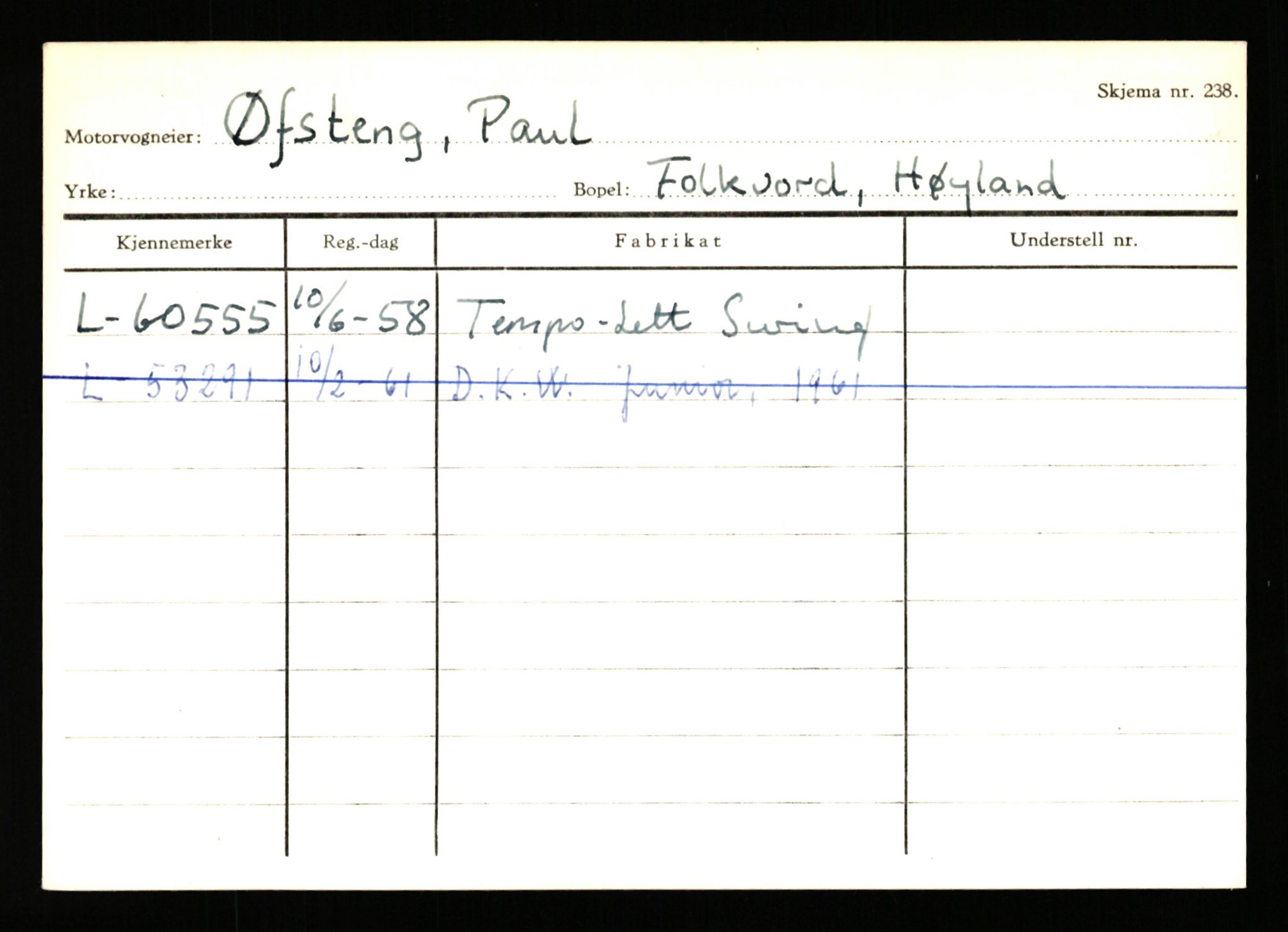 Stavanger trafikkstasjon, SAST/A-101942/0/H/L0043: Viste - Øksendal, 1930-1971, p. 1954