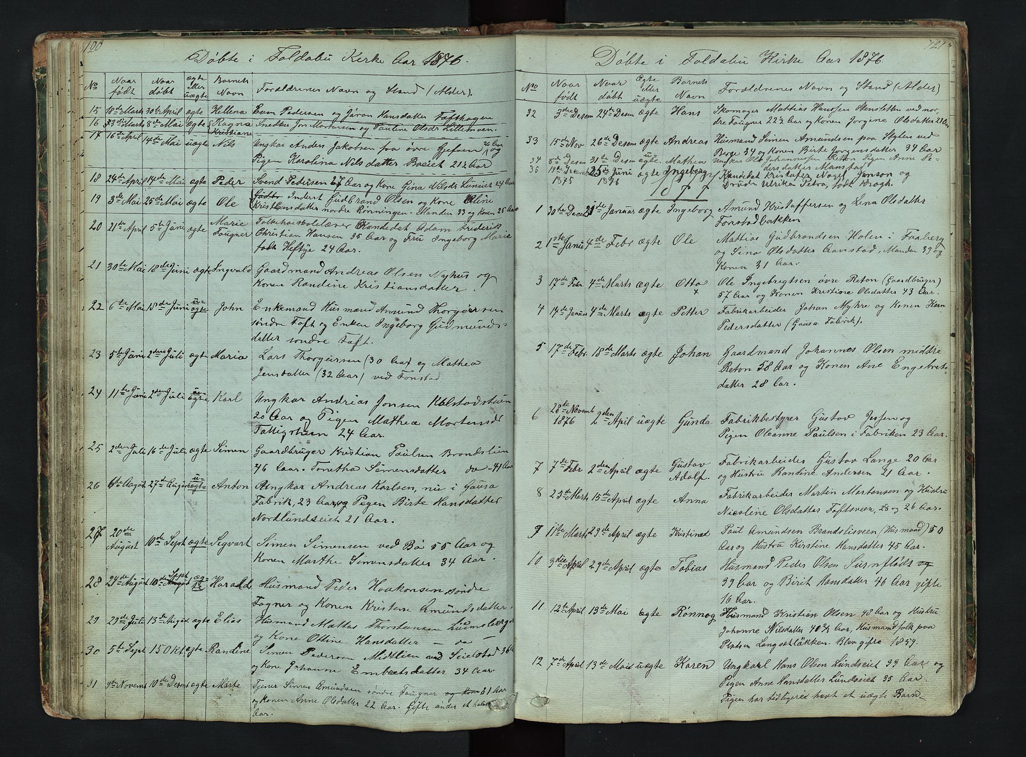 Gausdal prestekontor, SAH/PREST-090/H/Ha/Hab/L0006: Parish register (copy) no. 6, 1846-1893, p. 120-121