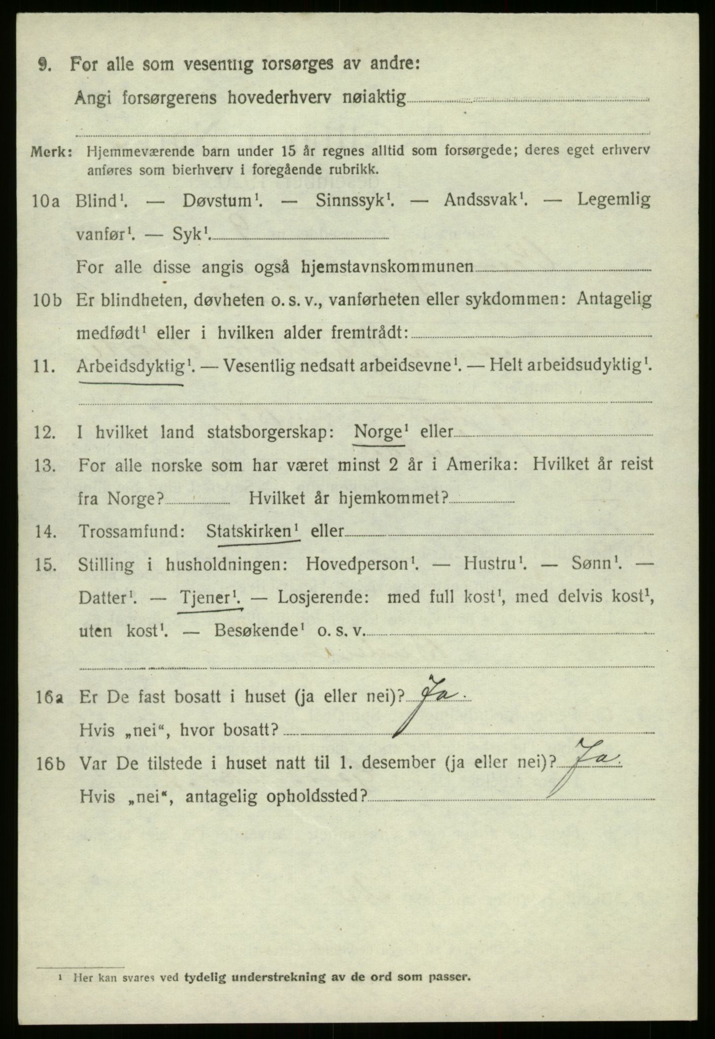 SAB, 1920 census for Vevring, 1920, p. 2243