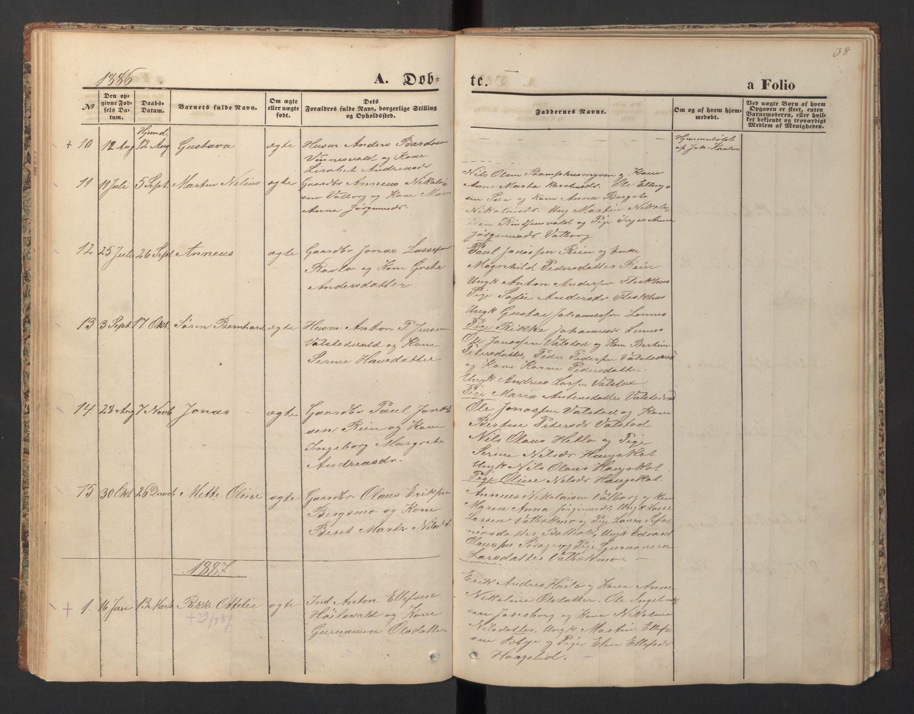 Ministerialprotokoller, klokkerbøker og fødselsregistre - Nord-Trøndelag, SAT/A-1458/726/L0271: Parish register (copy) no. 726C02, 1869-1897, p. 38
