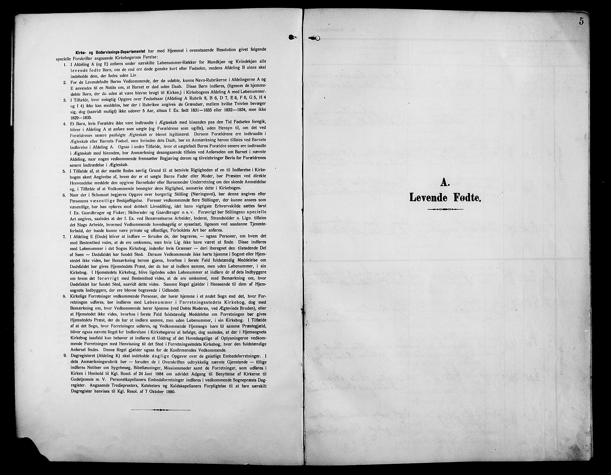 Østre Gausdal prestekontor, SAH/PREST-092/H/Ha/Hab/L0004: Parish register (copy) no. 4, 1905-1923, p. 5