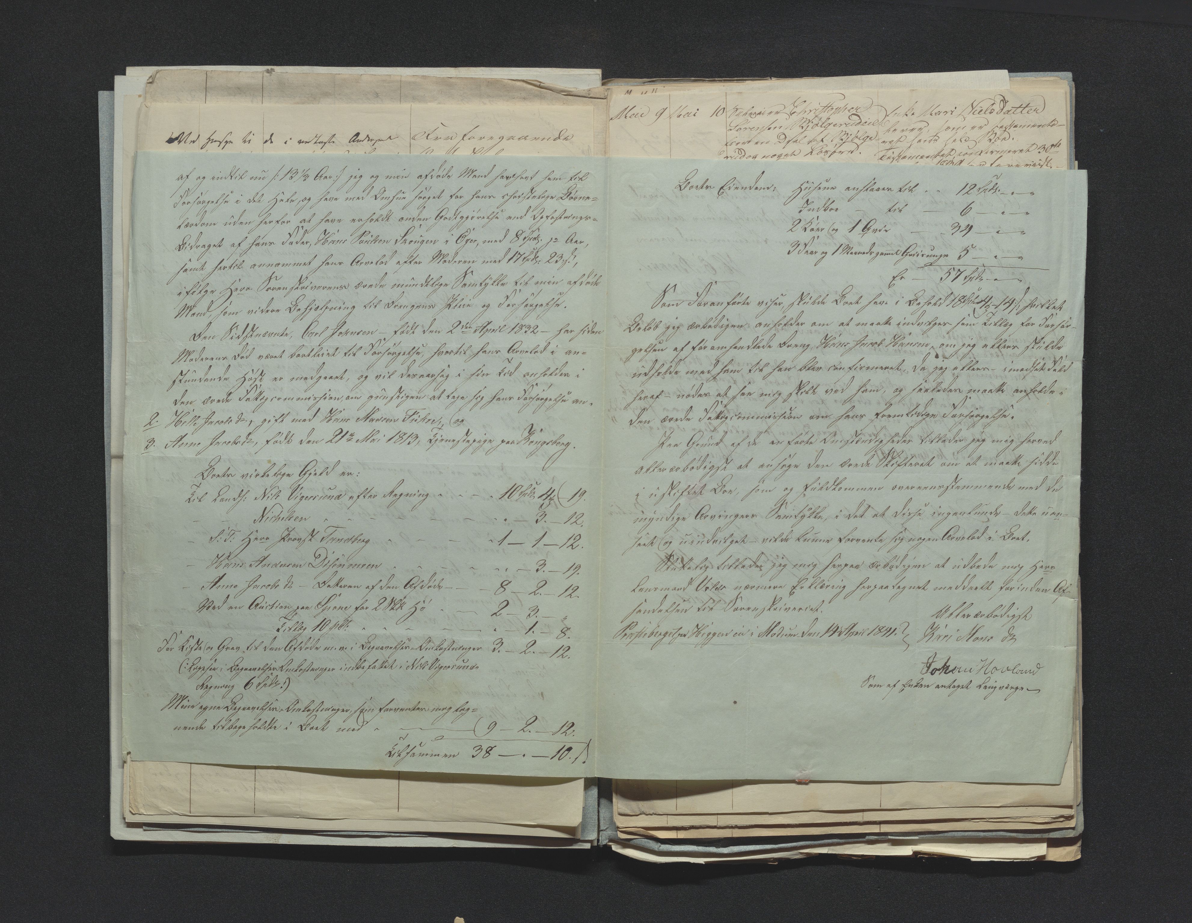 Eiker, Modum og Sigdal sorenskriveri, AV/SAKO-A-123/H/Ha/Hab/L0006: Dødsfallsmeldinger, 1841-1845