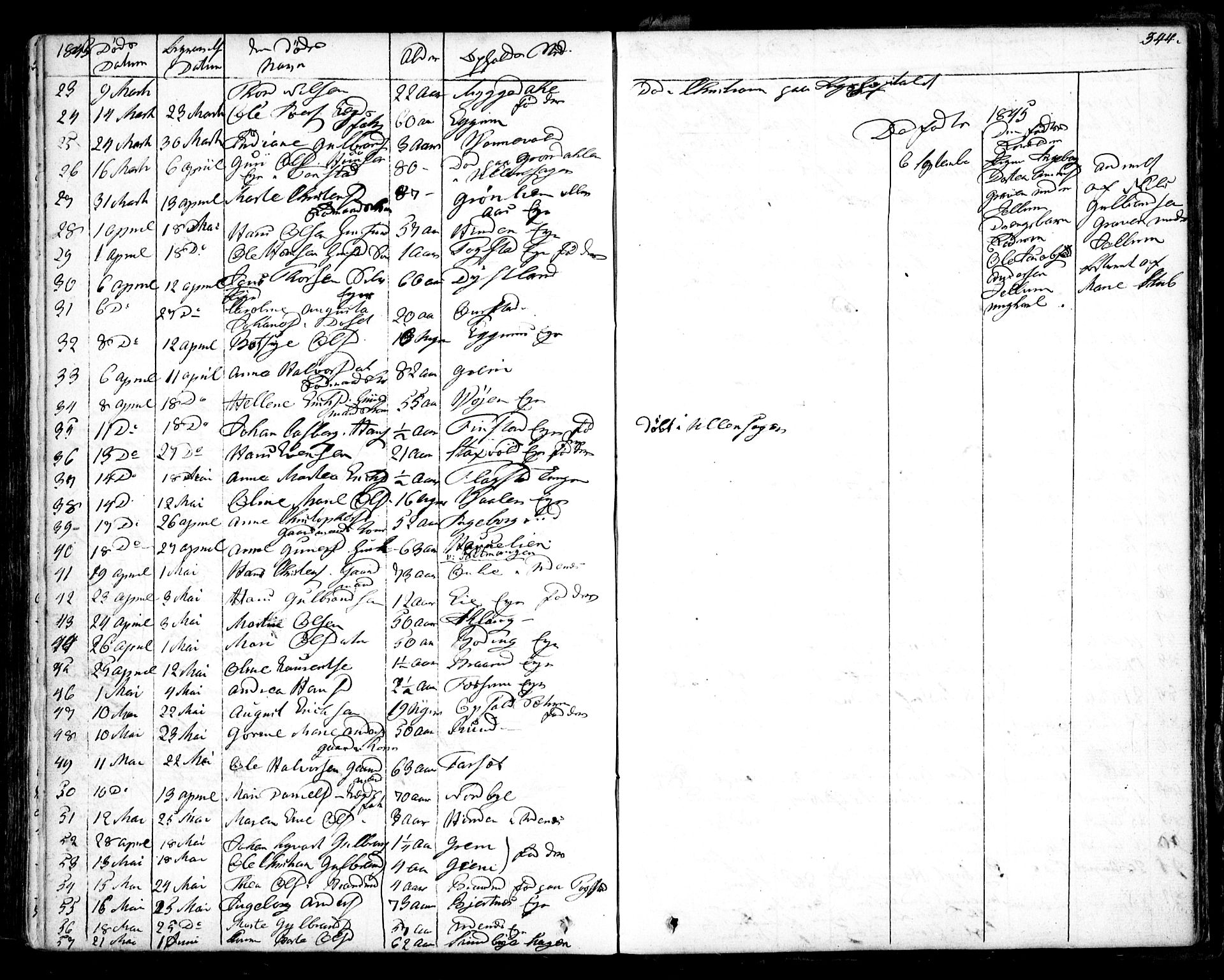 Nes prestekontor Kirkebøker, AV/SAO-A-10410/F/Fa/L0006: Parish register (official) no. I 6, 1833-1845, p. 344