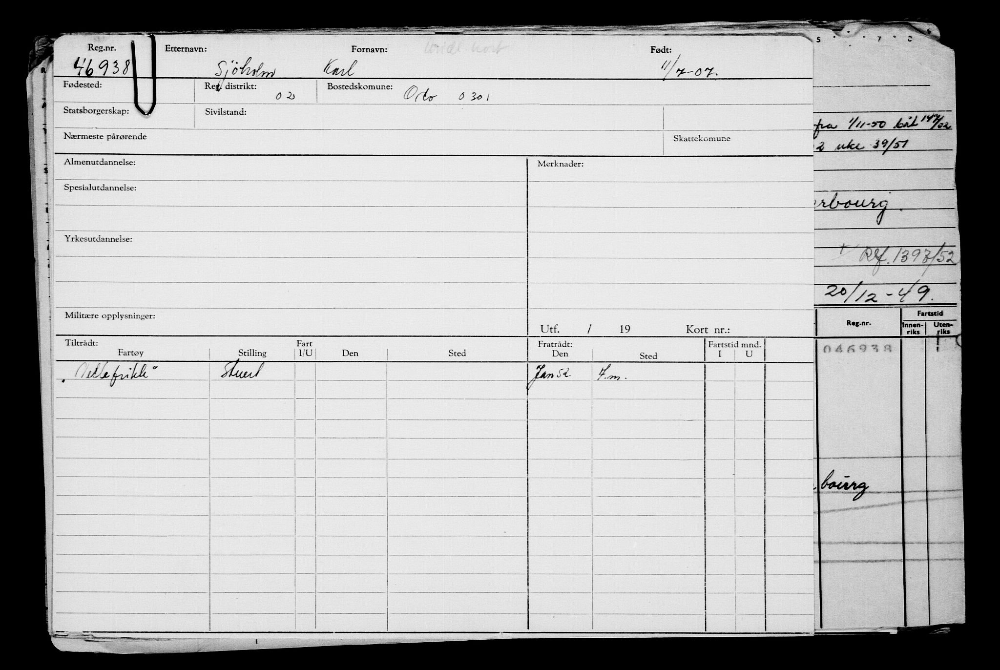 Direktoratet for sjømenn, AV/RA-S-3545/G/Gb/L0072: Hovedkort, 1907, p. 142