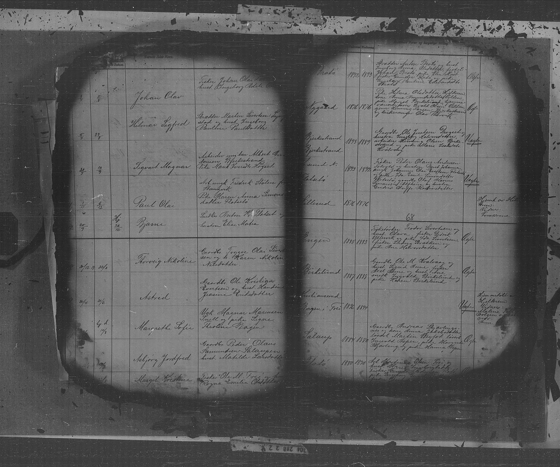 Kristiansund sokneprestkontor, AV/SAT-A-1068/1/I/I1: Parish register (copy) no. 31, 1880-1918, p. 68