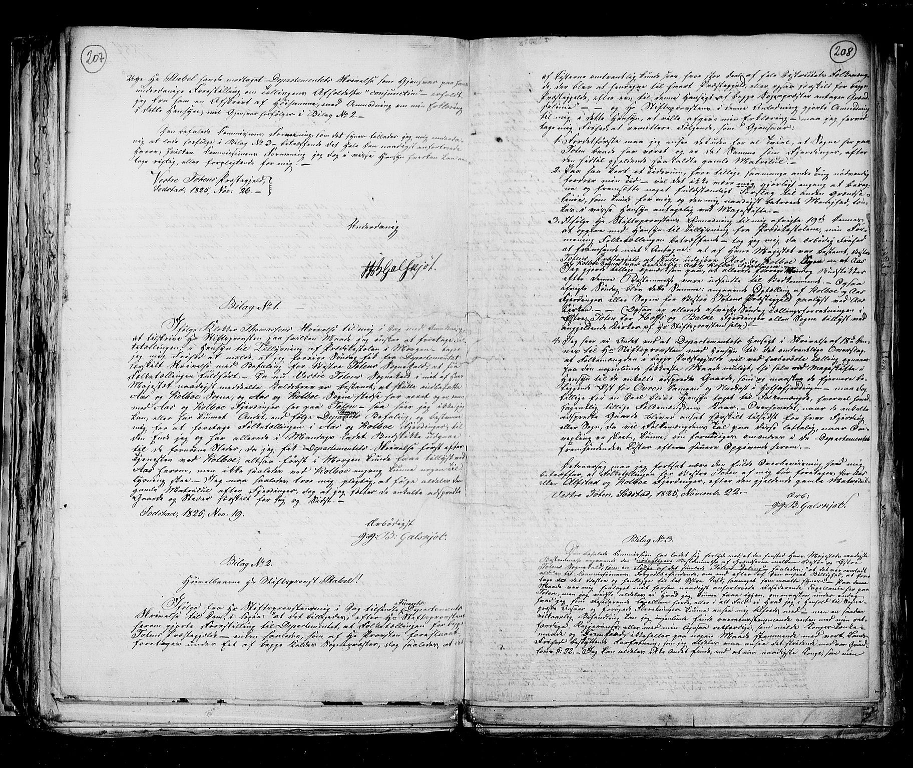 RA, Census 1825, vol. 6: Kristians amt, 1825, p. 207-208