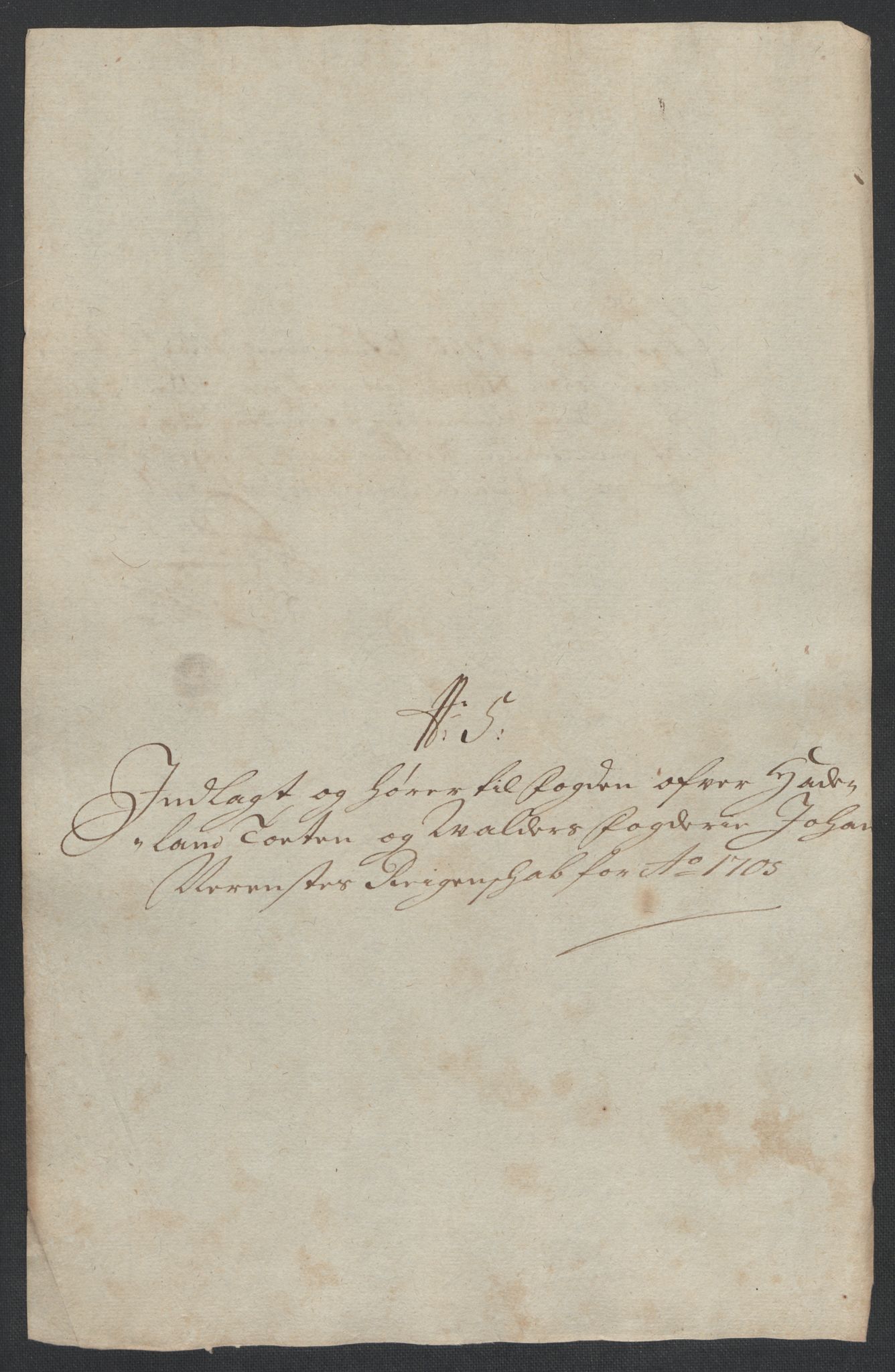 Rentekammeret inntil 1814, Reviderte regnskaper, Fogderegnskap, RA/EA-4092/R18/L1303: Fogderegnskap Hadeland, Toten og Valdres, 1705, p. 52