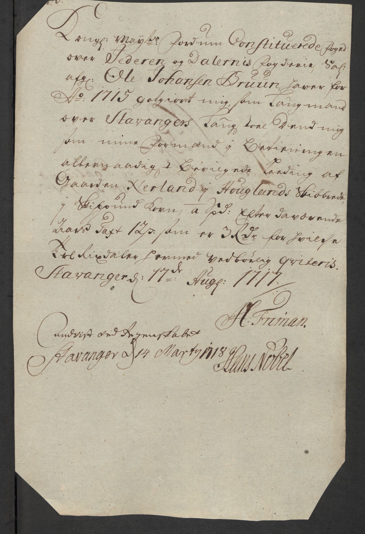 Rentekammeret inntil 1814, Reviderte regnskaper, Fogderegnskap, AV/RA-EA-4092/R46/L2740: Fogderegnskap Jæren og Dalane, 1715-1716, p. 196