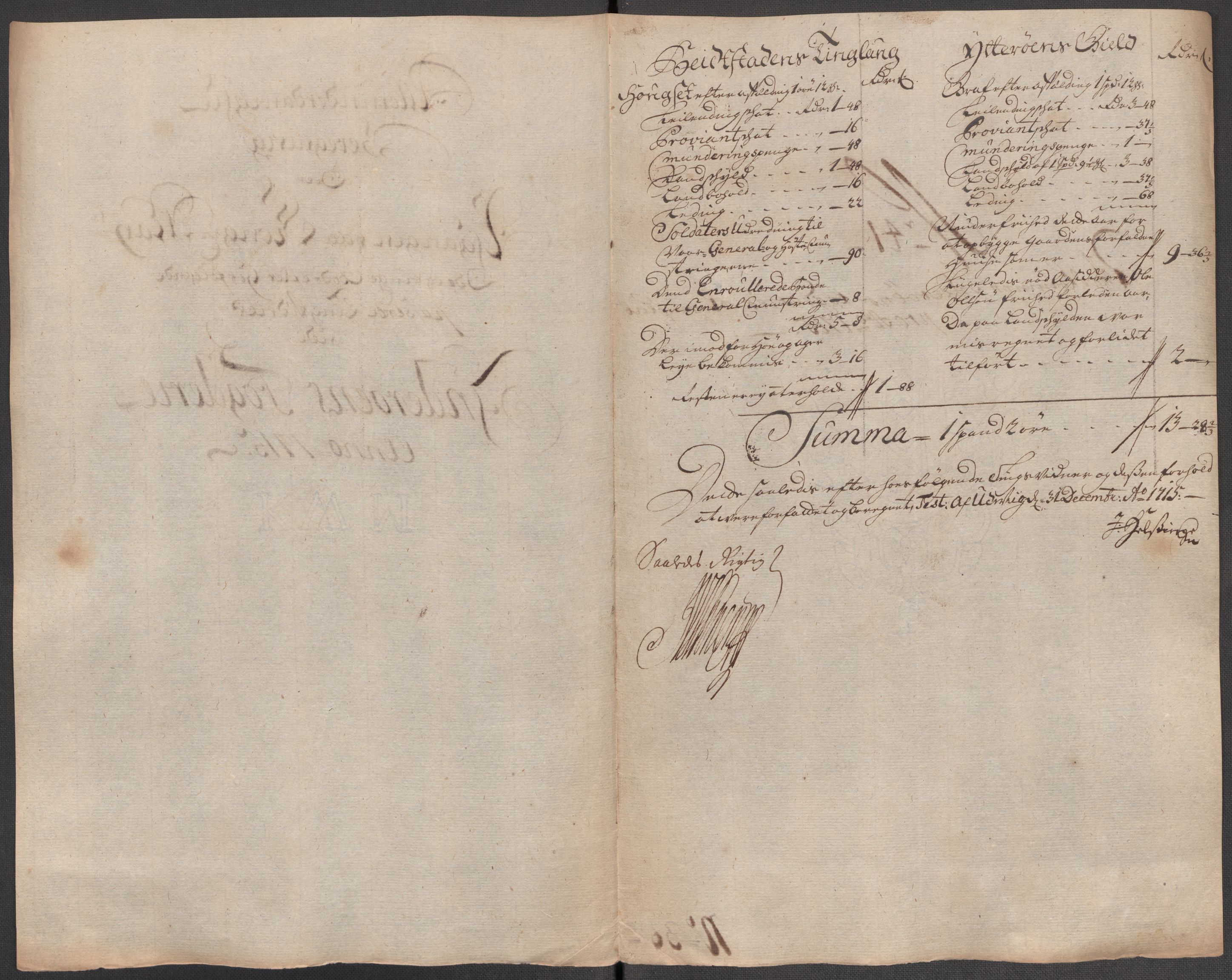 Rentekammeret inntil 1814, Reviderte regnskaper, Fogderegnskap, RA/EA-4092/R63/L4323: Fogderegnskap Inderøy, 1715, p. 339