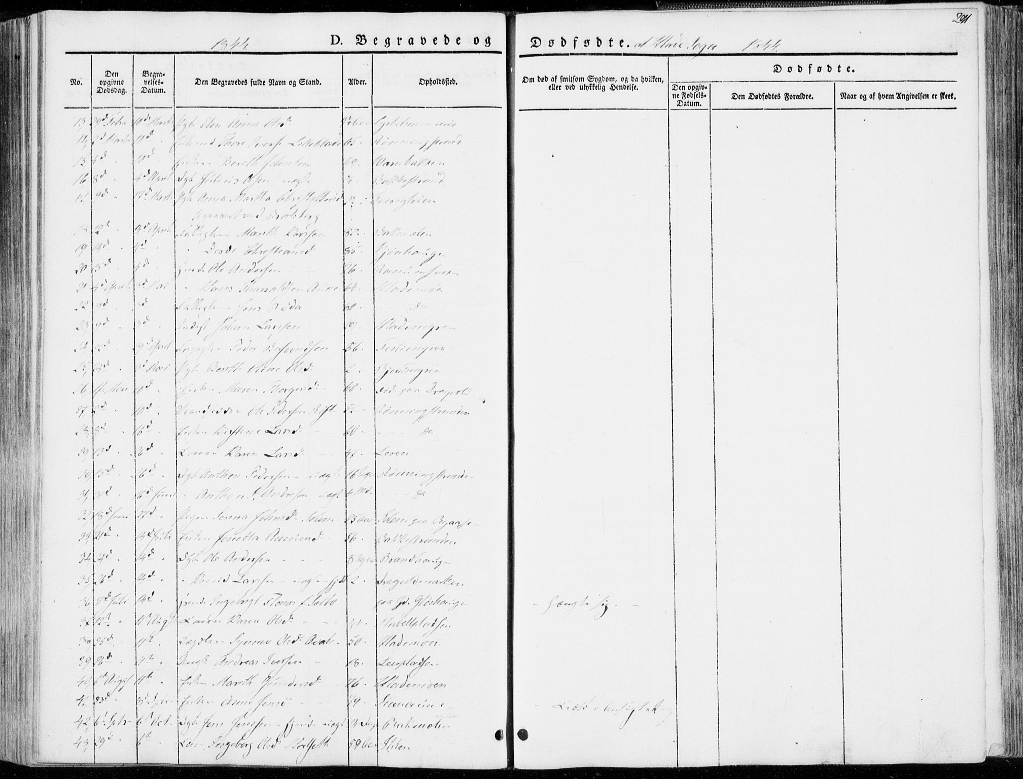 Ministerialprotokoller, klokkerbøker og fødselsregistre - Sør-Trøndelag, SAT/A-1456/606/L0290: Parish register (official) no. 606A05, 1841-1847, p. 291