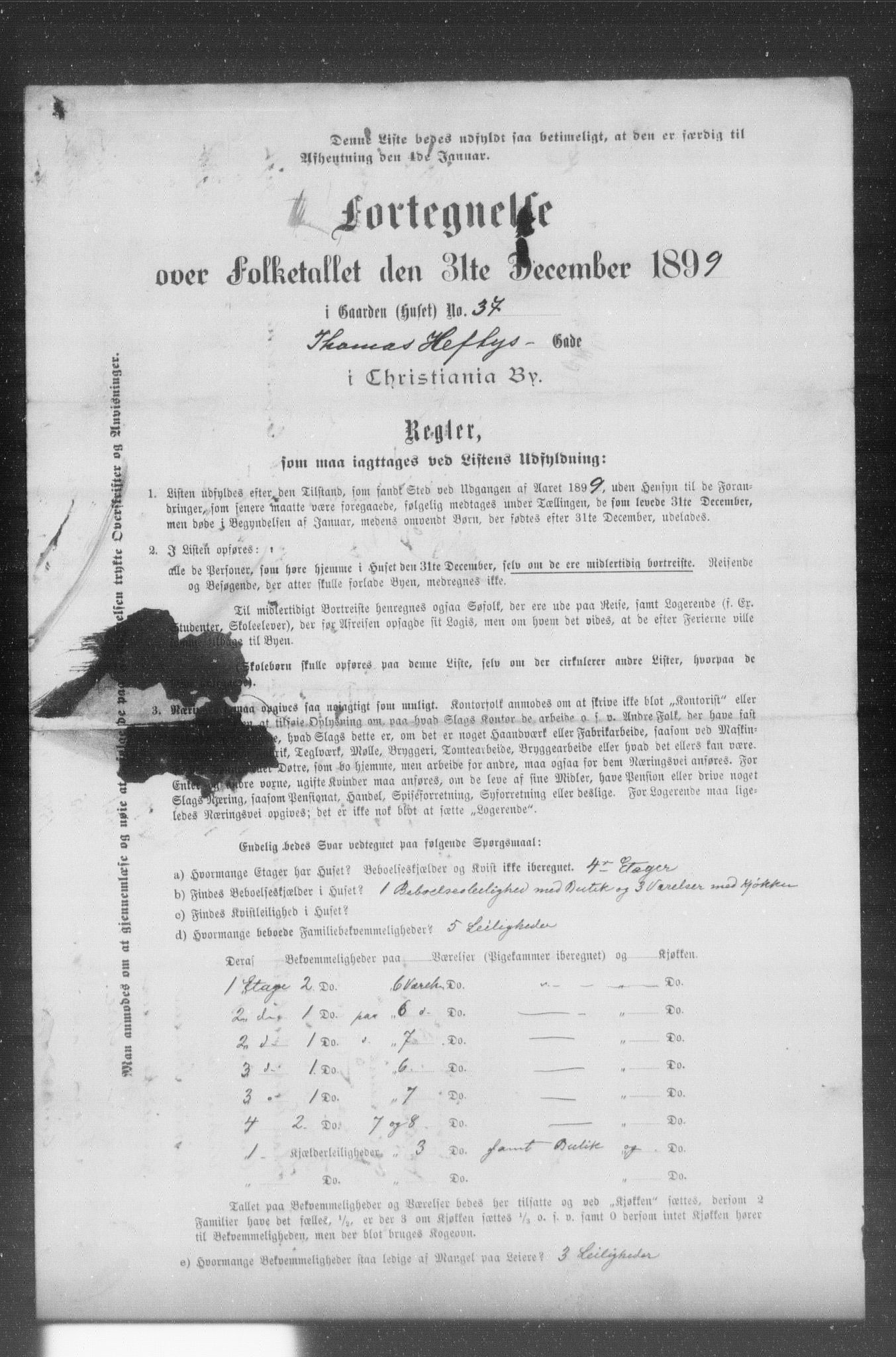 OBA, Municipal Census 1899 for Kristiania, 1899, p. 14143