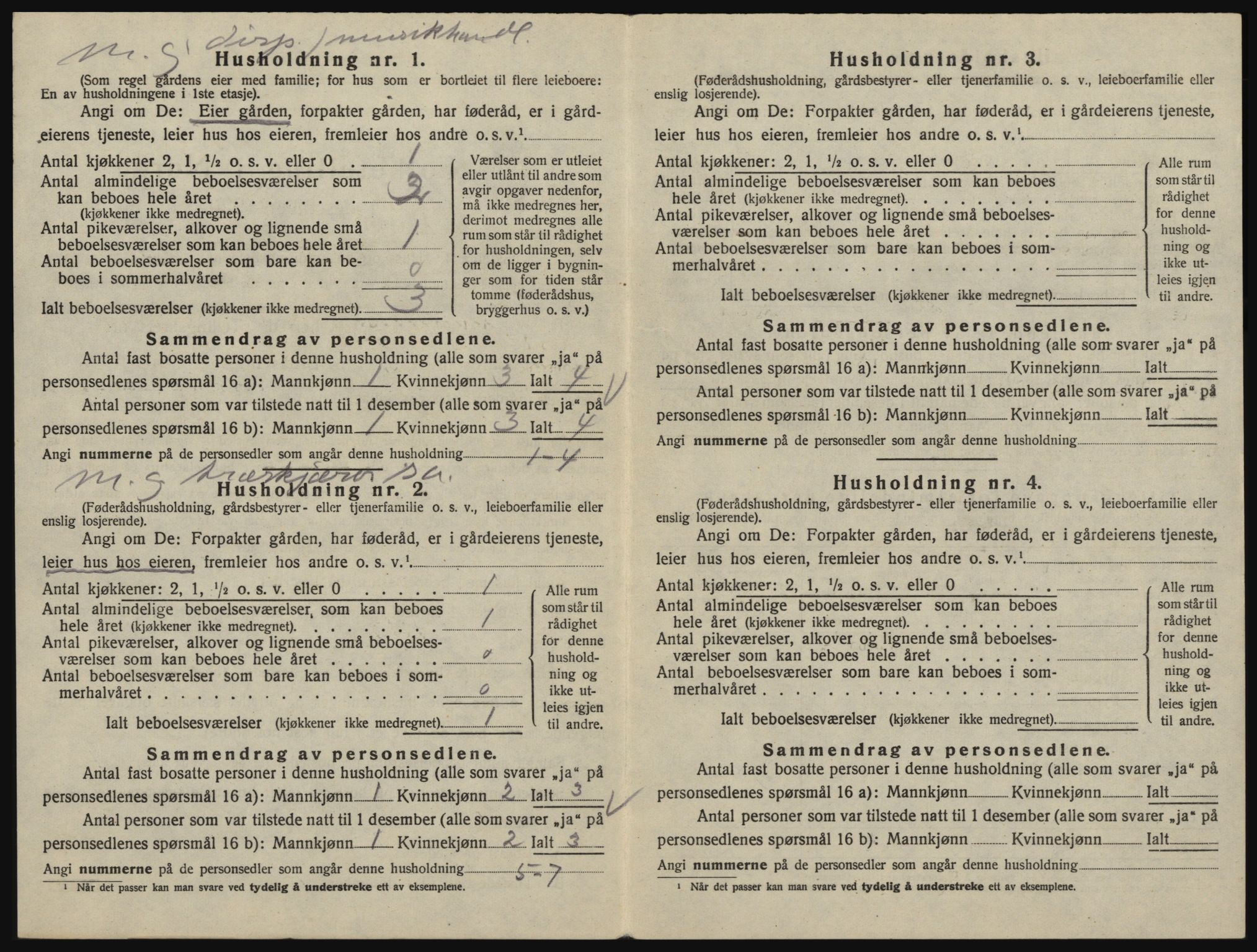 SAO, 1920 census for Glemmen, 1920, p. 1454