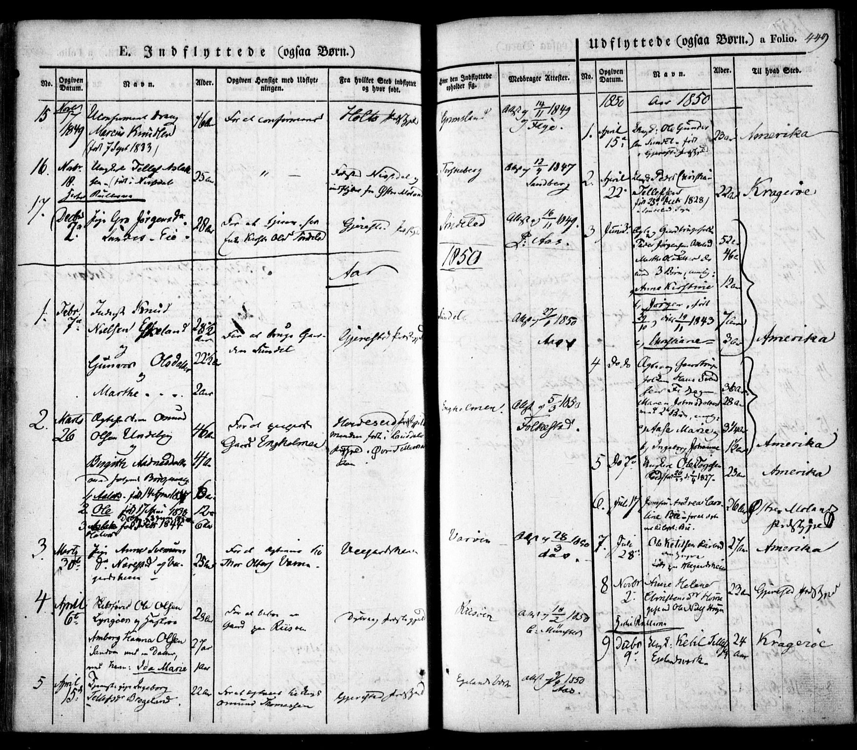 Søndeled sokneprestkontor, SAK/1111-0038/F/Fa/L0002: Parish register (official) no. A 2, 1839-1860, p. 449
