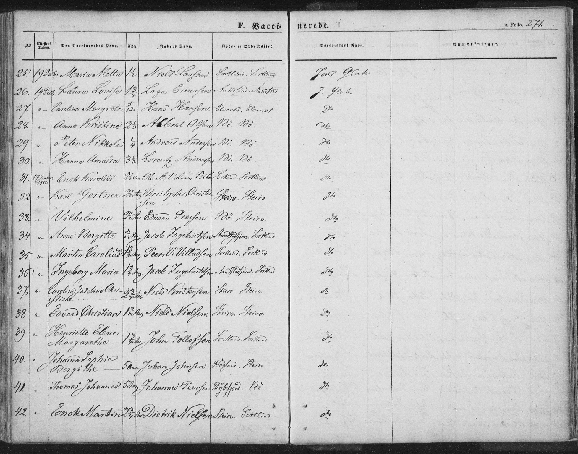 Ministerialprotokoller, klokkerbøker og fødselsregistre - Nordland, AV/SAT-A-1459/895/L1369: Parish register (official) no. 895A04, 1852-1872, p. 271