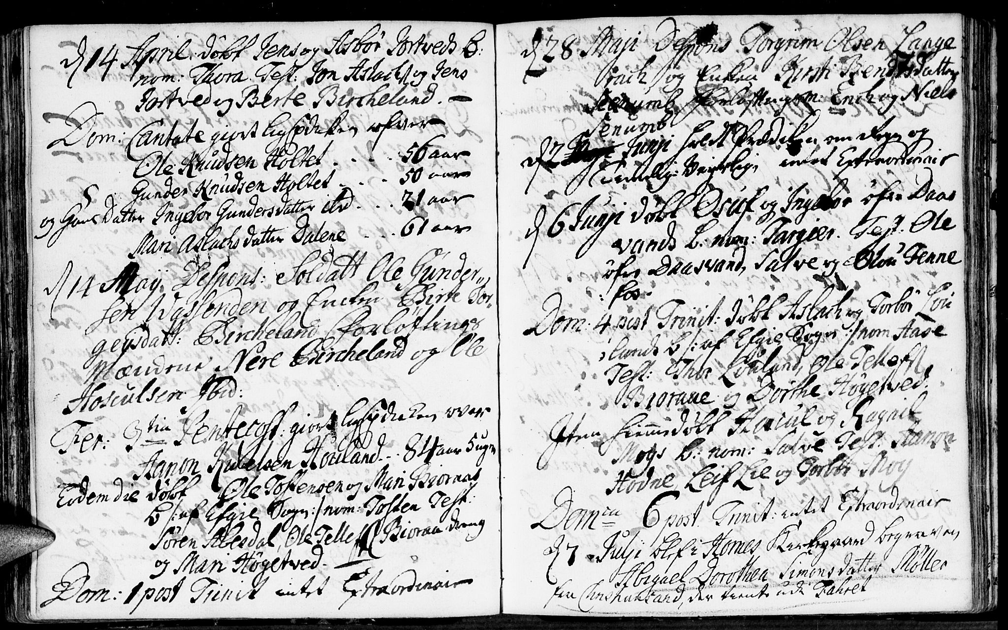 Evje sokneprestkontor, AV/SAK-1111-0008/F/Fa/Fab/L0001: Parish register (official) no. A 1, 1704-1764, p. 160-161