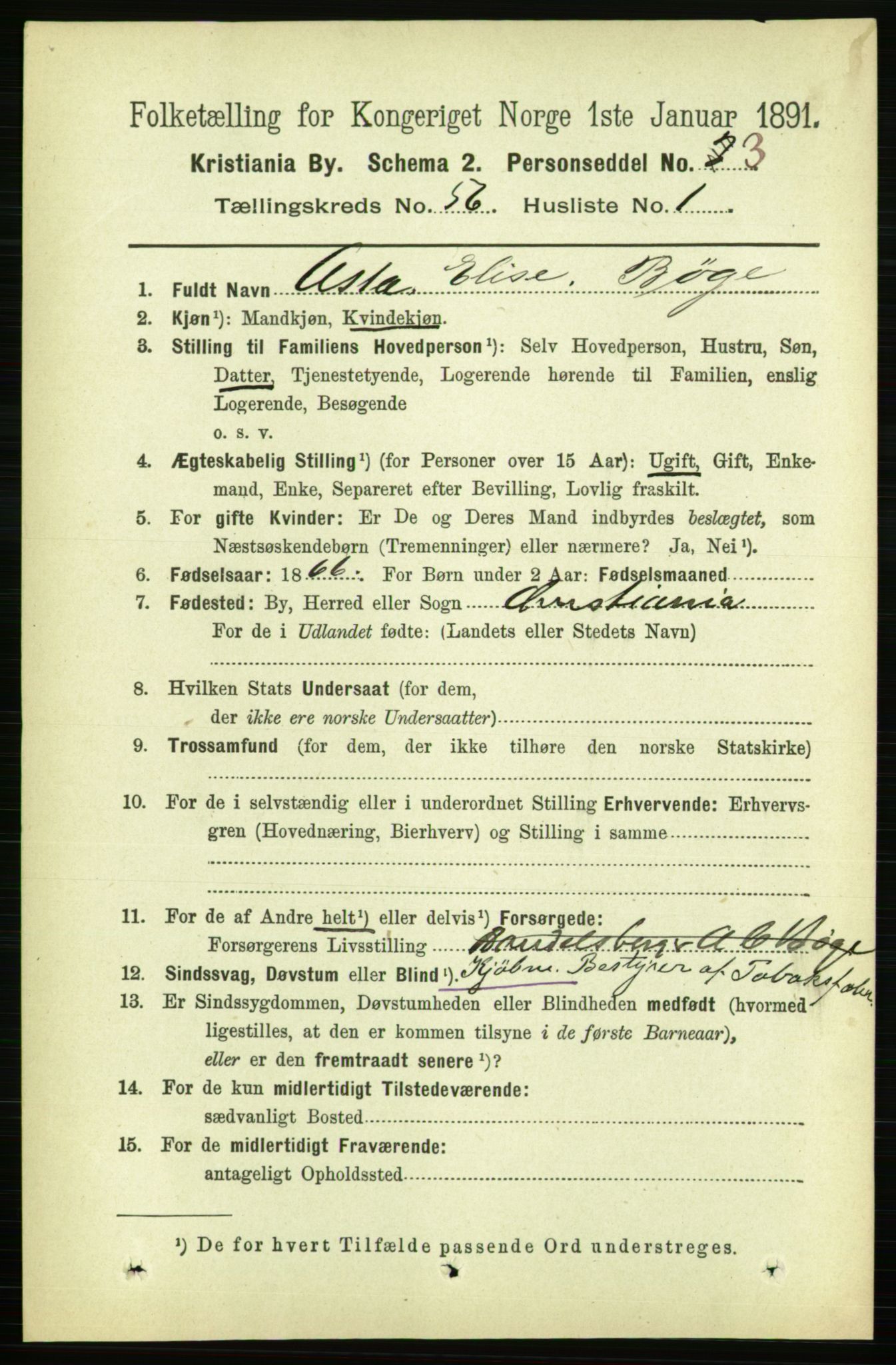 RA, 1891 census for 0301 Kristiania, 1891, p. 30223