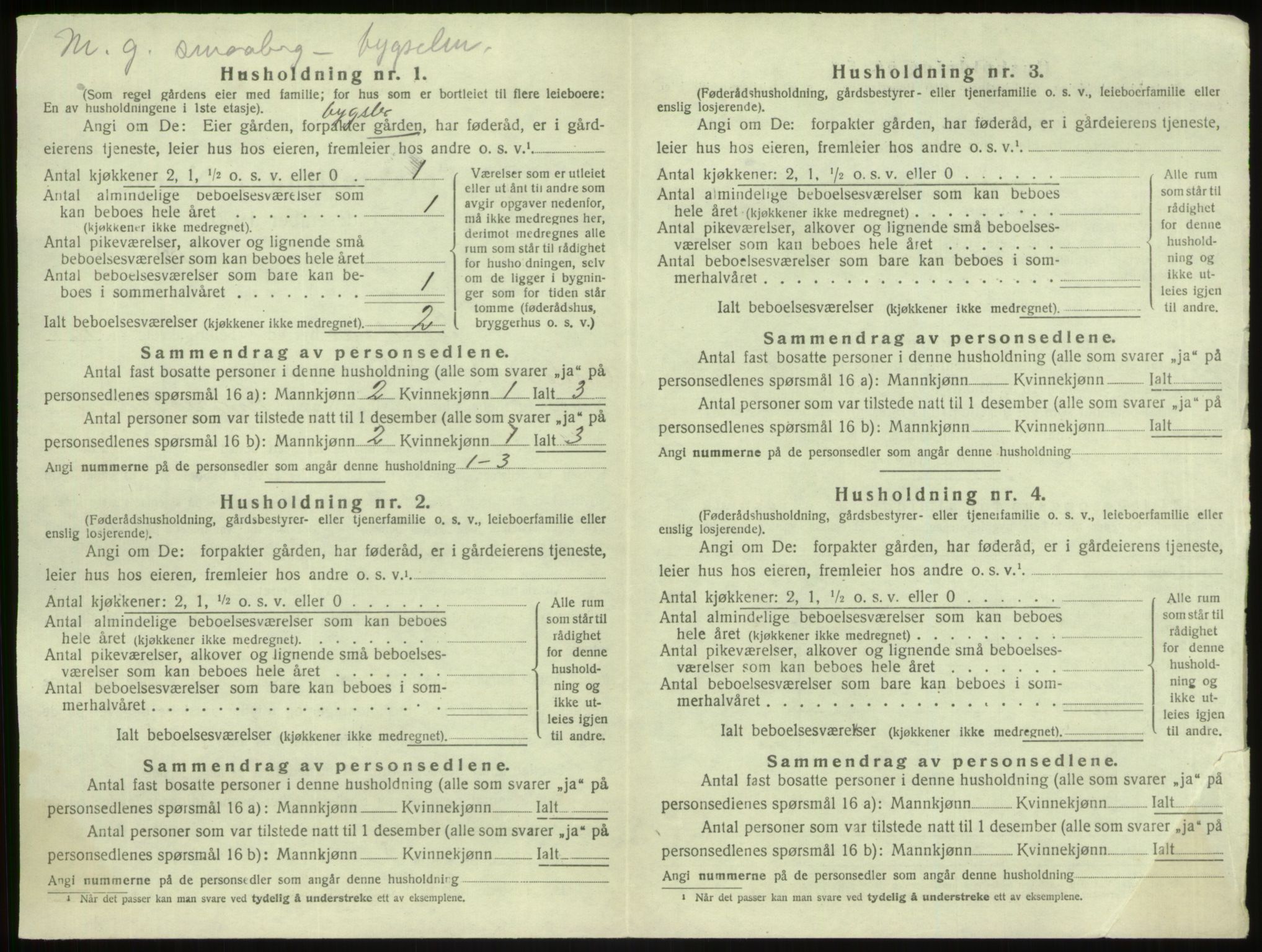 SAB, 1920 census for Lindås, 1920, p. 713