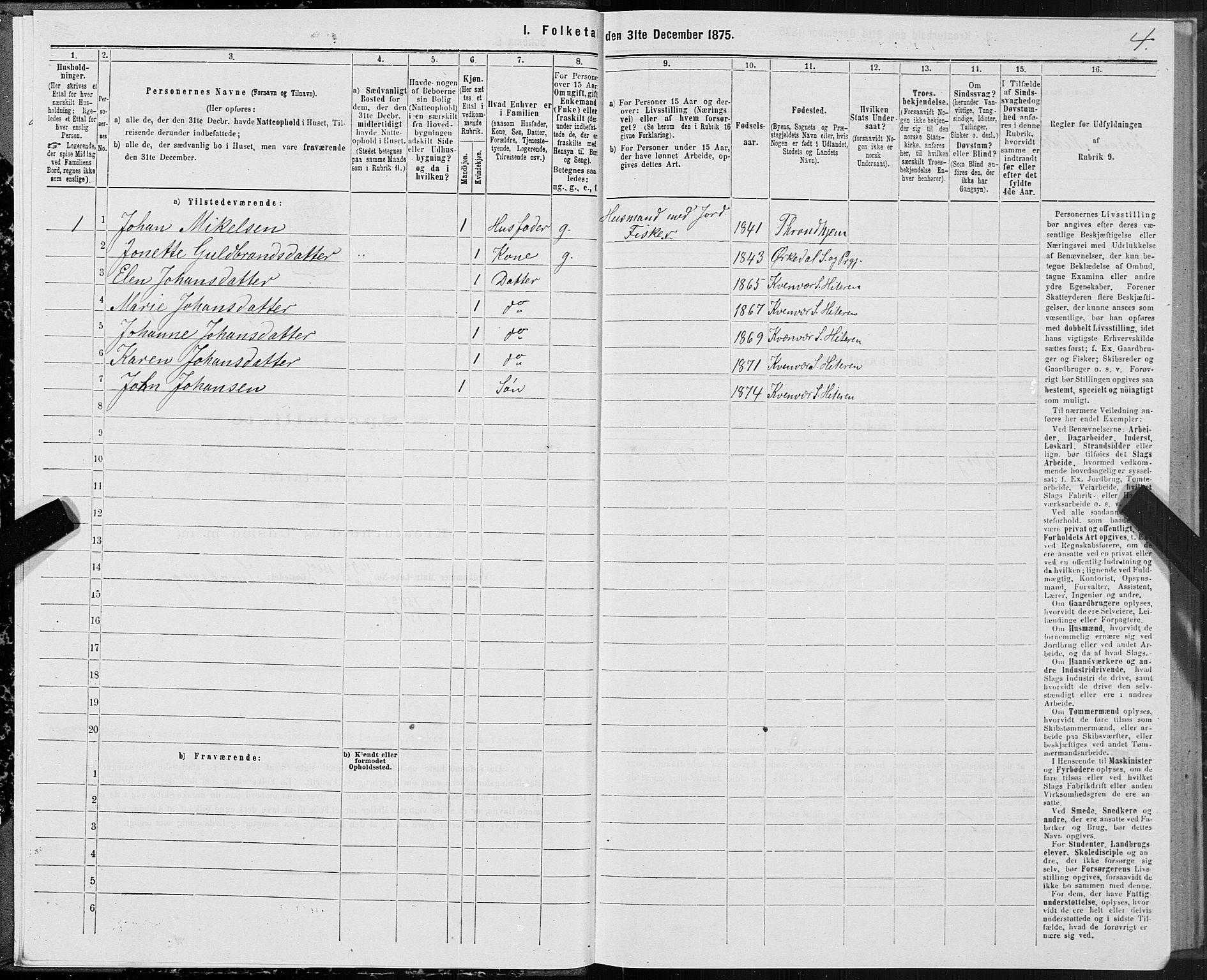SAT, 1875 census for 1617P Hitra, 1875, p. 5004