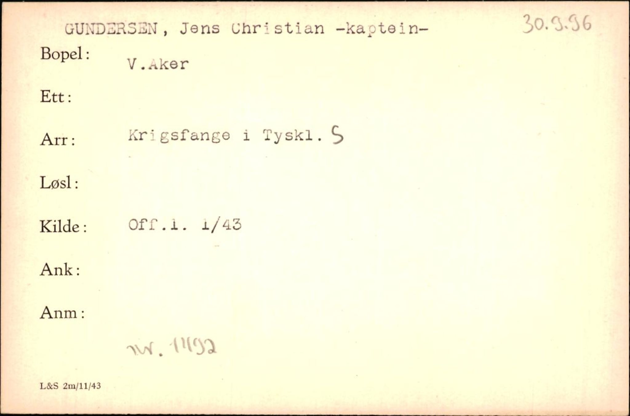 Forsvaret, Forsvarets krigshistoriske avdeling, AV/RA-RAFA-2017/Y/Yf/L0200: II-C-11-2102  -  Norske krigsfanger i Tyskland, 1940-1945, p. 338