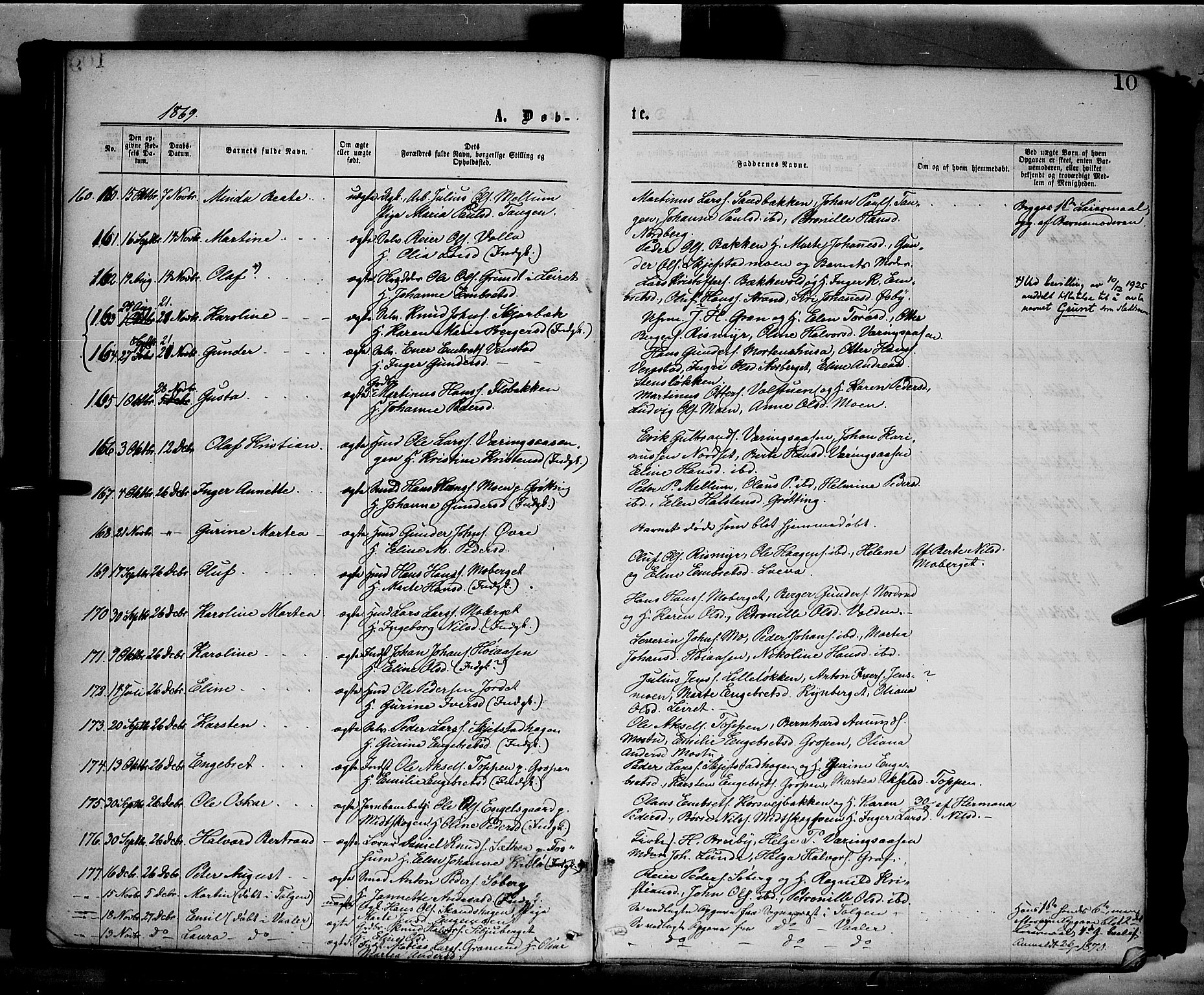 Elverum prestekontor, AV/SAH-PREST-044/H/Ha/Haa/L0011: Parish register (official) no. 11, 1869-1879, p. 10