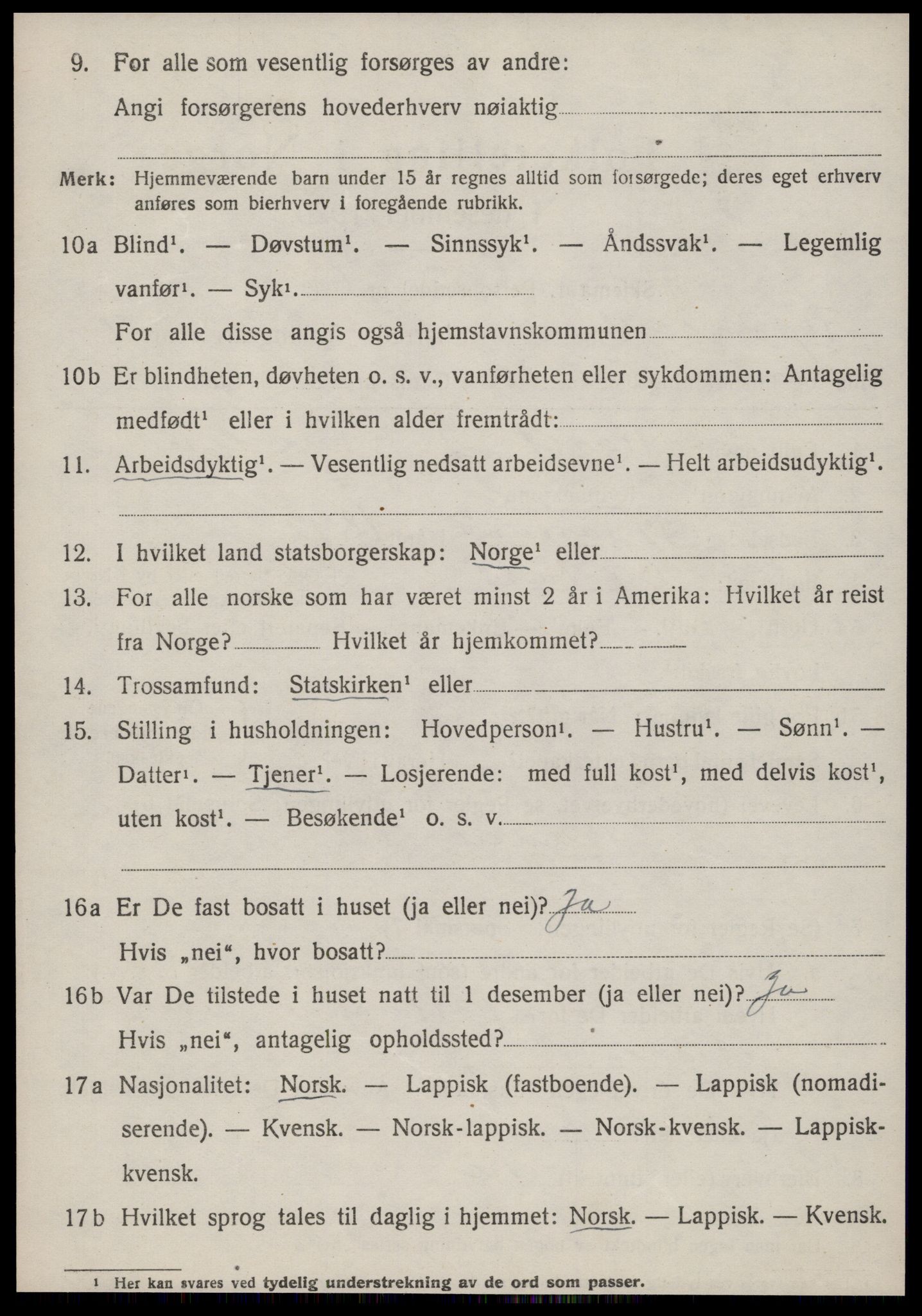 SAT, 1920 census for Oppdal, 1920, p. 6486