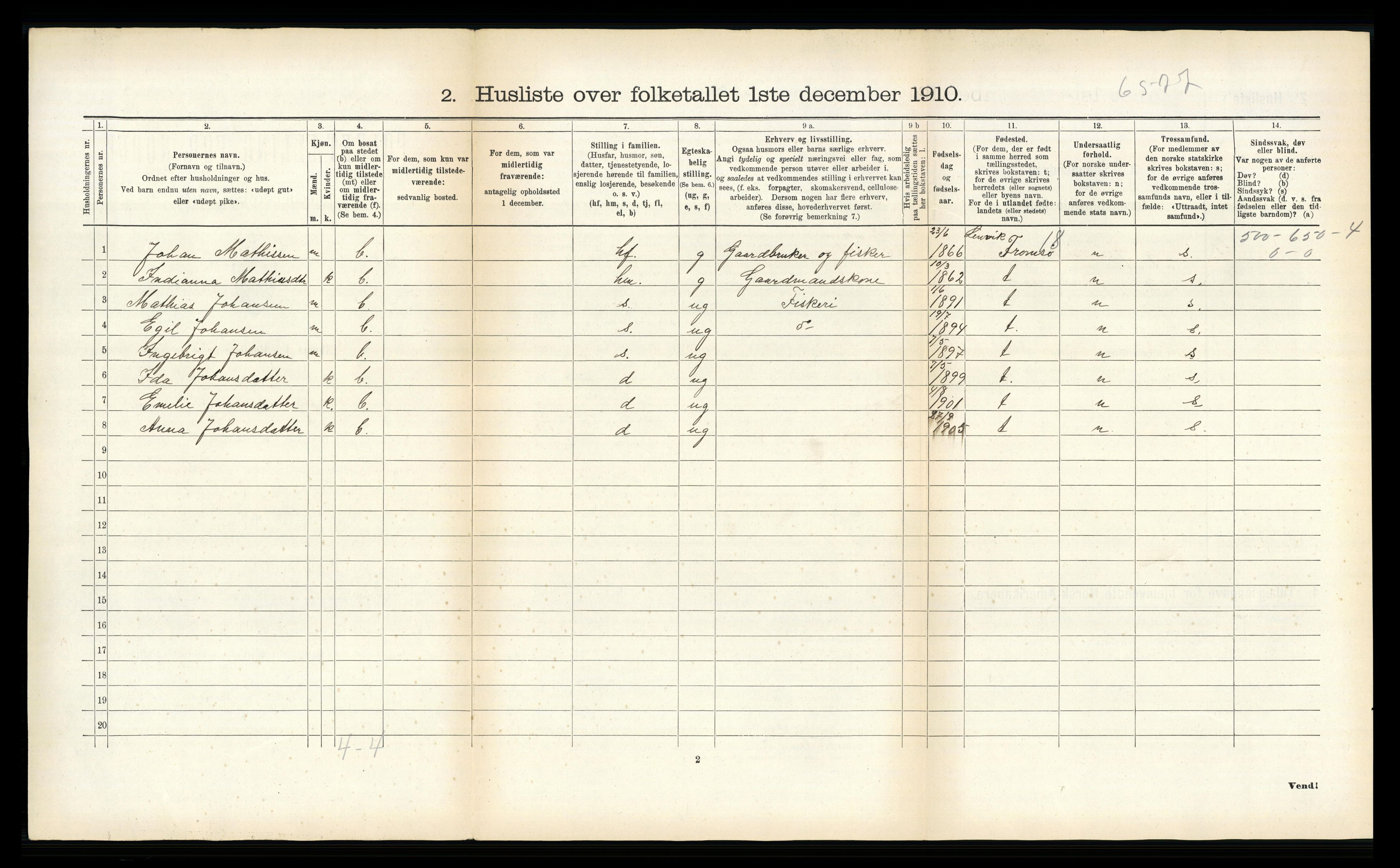 RA, 1910 census for Tromsøysund, 1910, p. 796