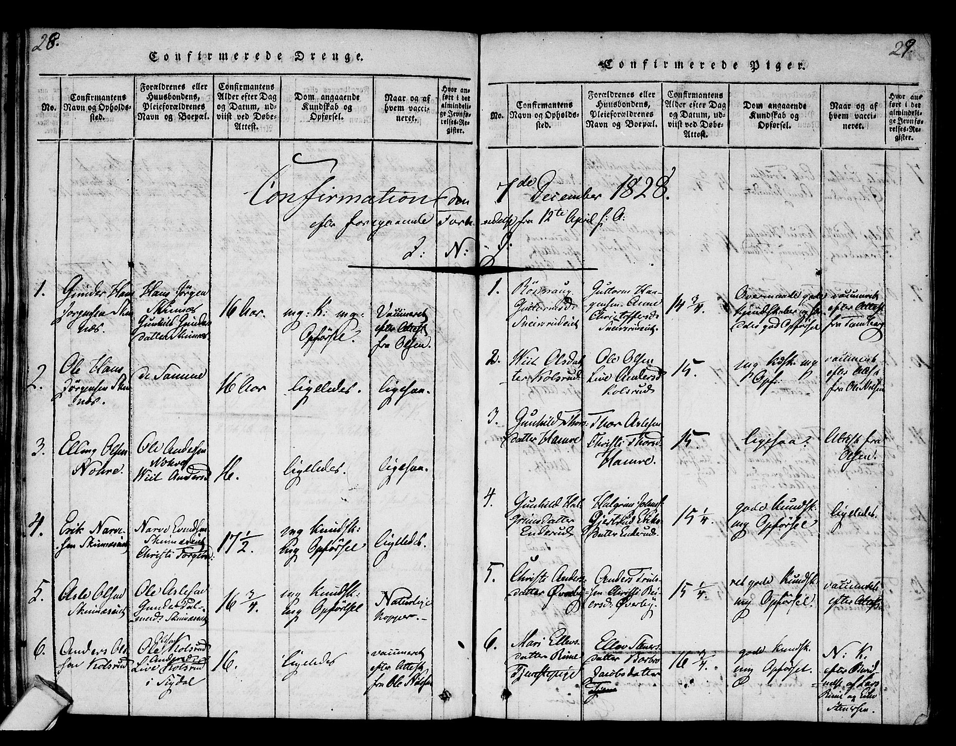 Krødsherad kirkebøker, SAKO/A-19/F/Fa/L0001: Parish register (official) no. 1, 1815-1829, p. 28-29