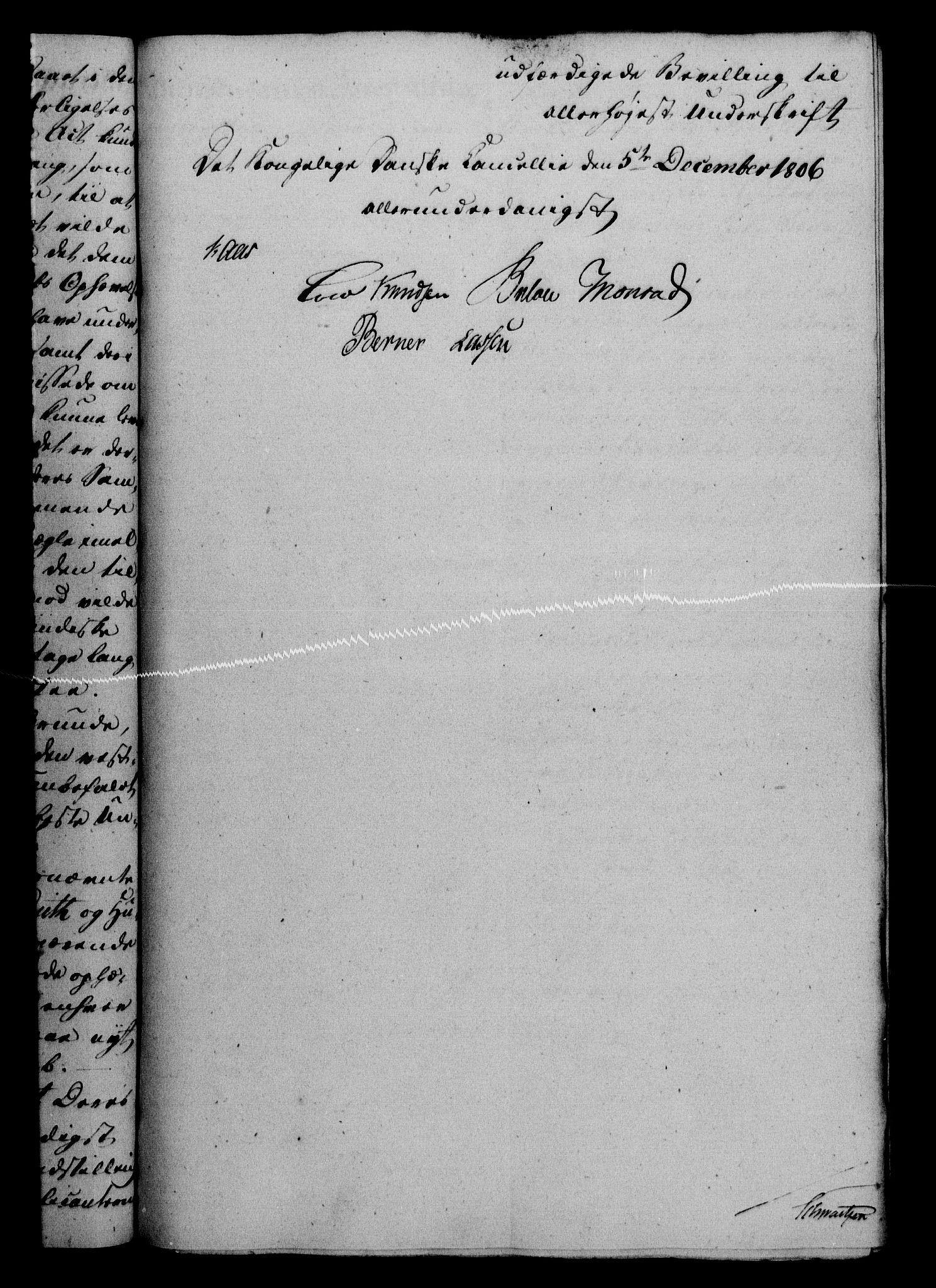 Danske Kanselli 1800-1814, RA/EA-3024/H/Hf/Hfa/Hfab/L0007: Forestillinger, 1806