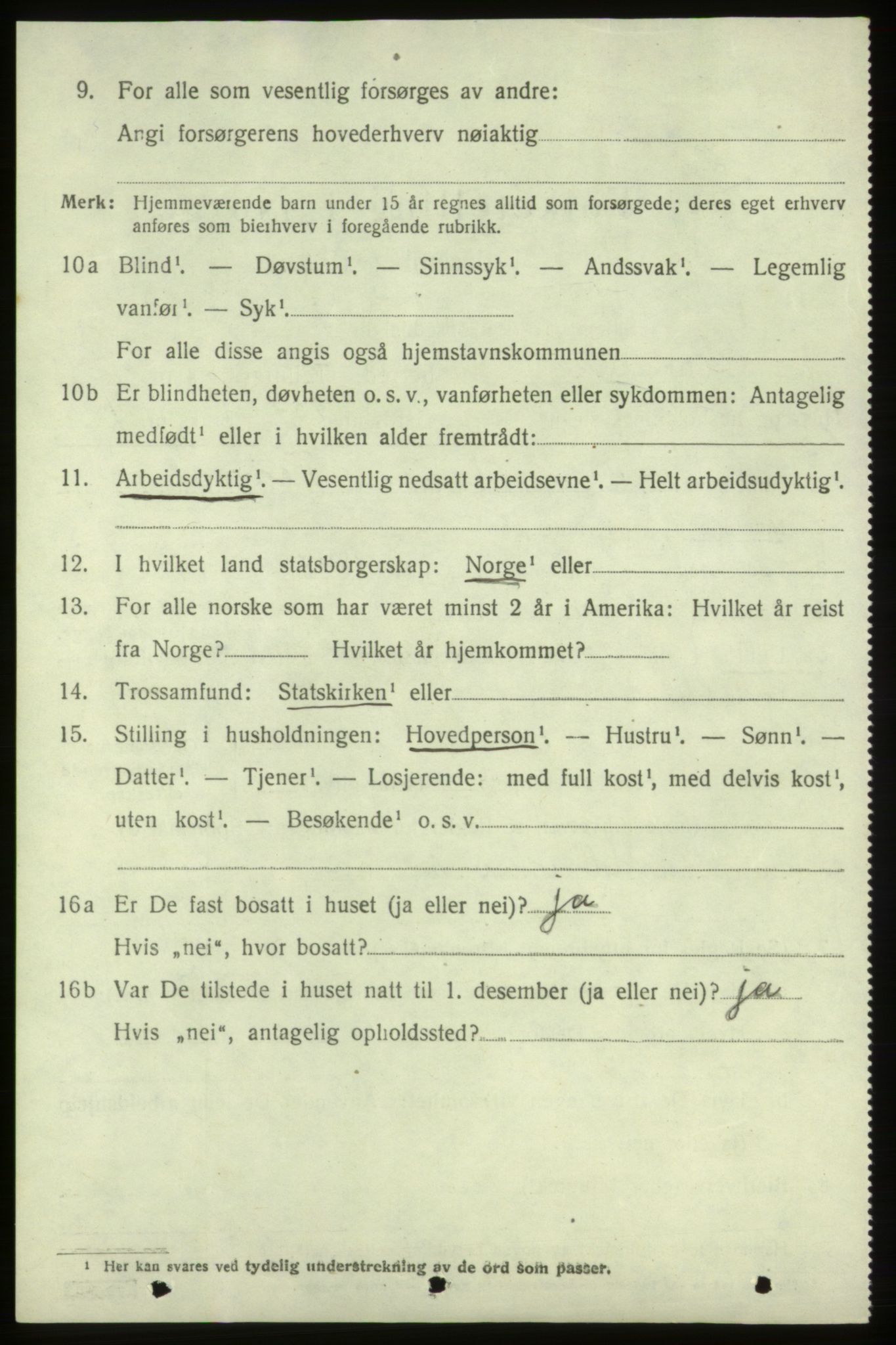 SAB, 1920 census for Skånevik, 1920, p. 2480