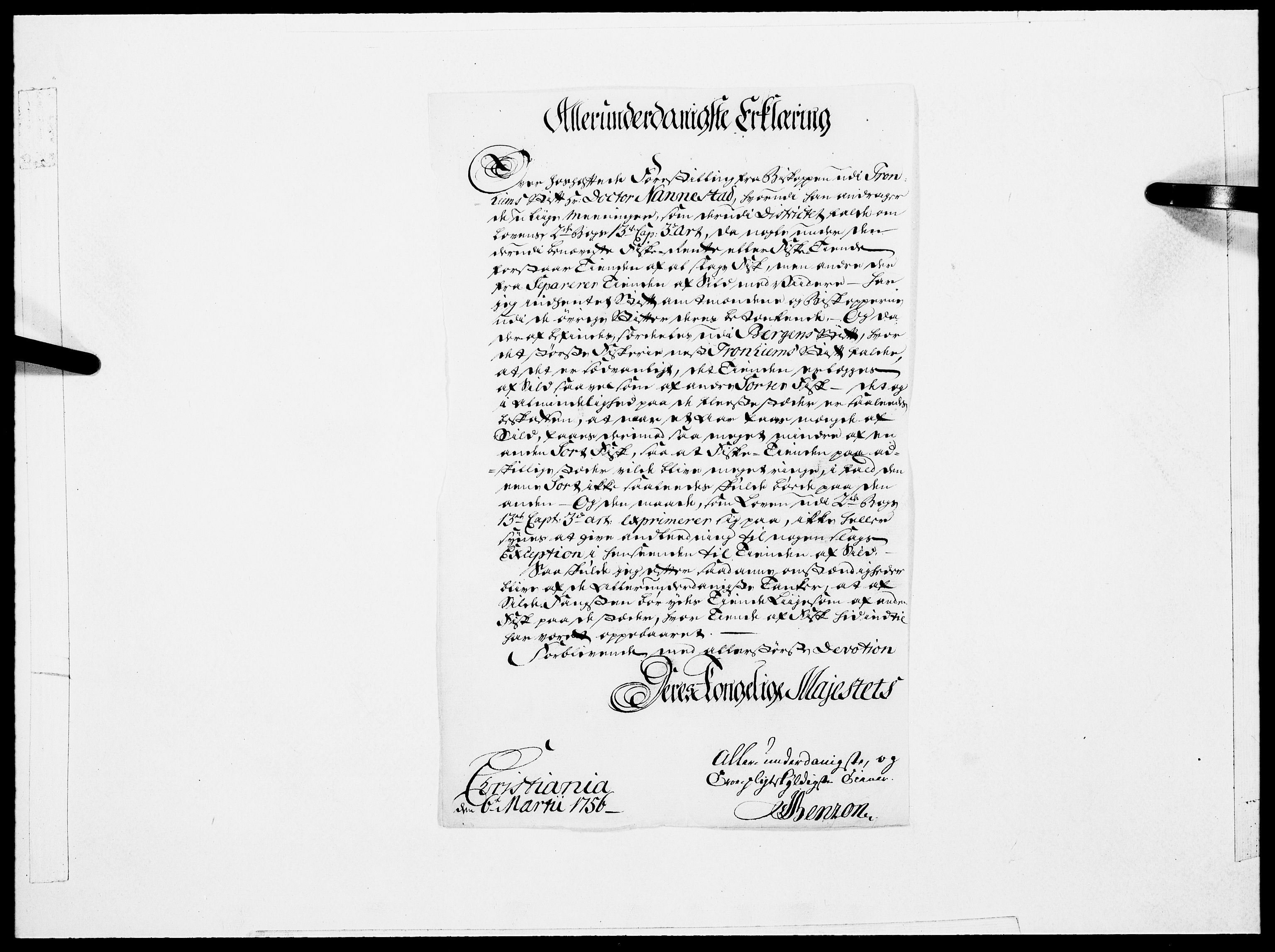 Danske Kanselli 1572-1799, AV/RA-EA-3023/F/Fc/Fcc/Fcca/L0171: Norske innlegg 1572-1799, 1756, p. 315